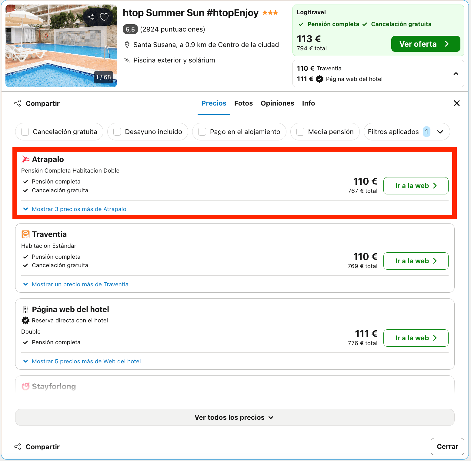 Vacaciones en la Costa de Barcelona: 7 noches en un hotel con pensión completa desde 383€ p.p.