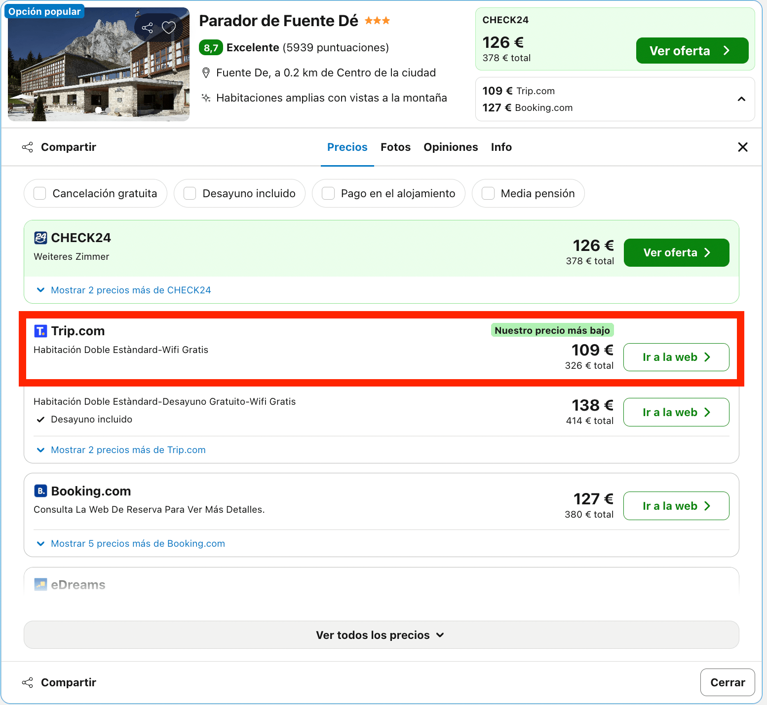 Parador en medio de los Picos de Europa ideal para los amantes del senderismo desde 54€ p.p./noche