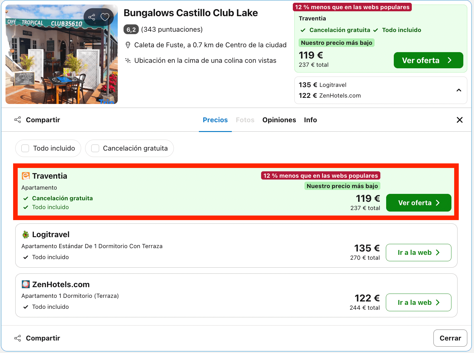 Última hora: bungalow para 4 personas en Fuerteventura desde 29€ p.p./noche