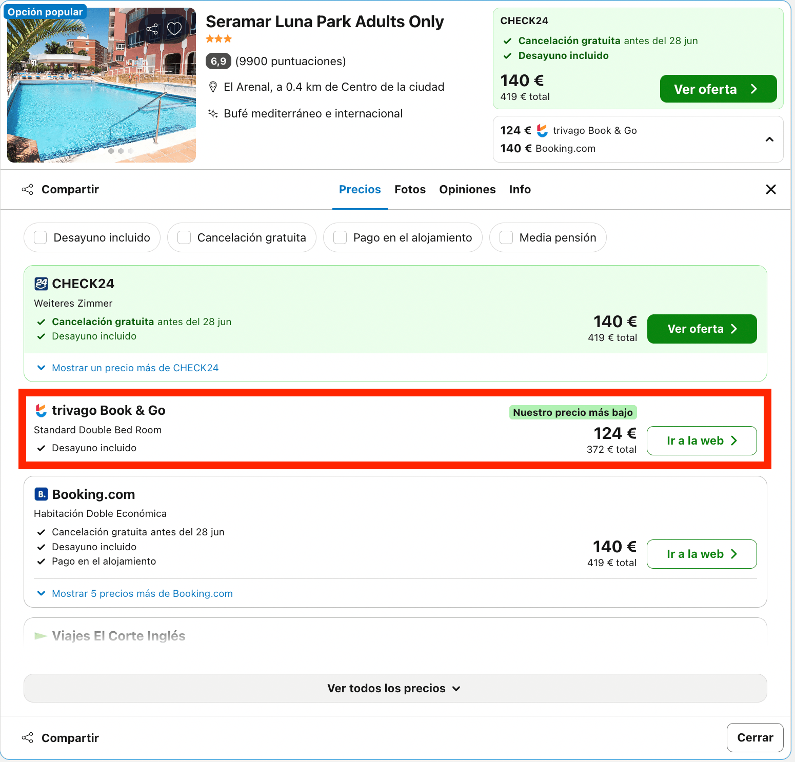 Hotel solo adultos ideal para los amantes de la fiesta desde 62€ p.p./noche