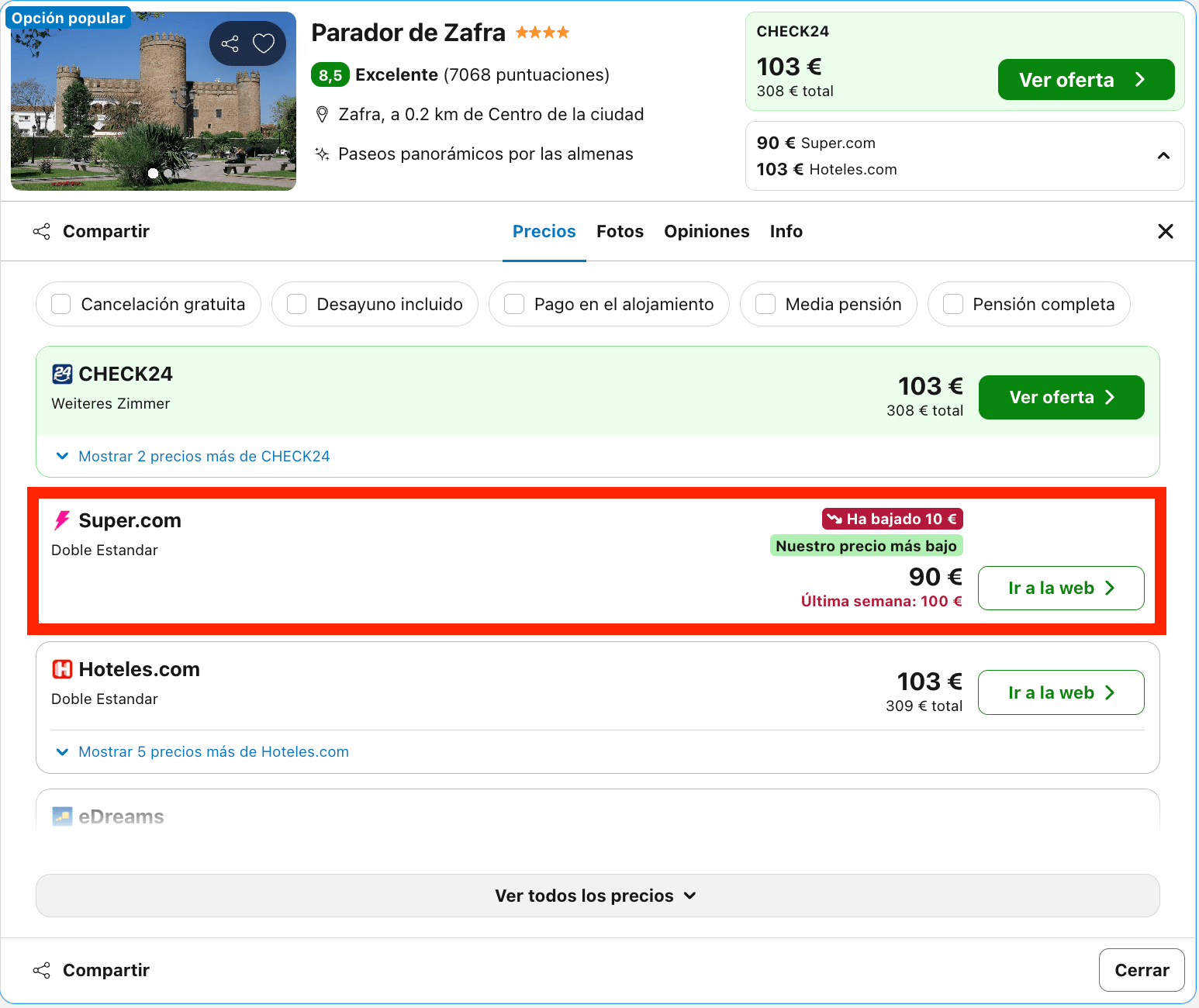 Impresionante Parador ubicado en un antiguo palacio del siglo XV desde 45€ p.p./noche