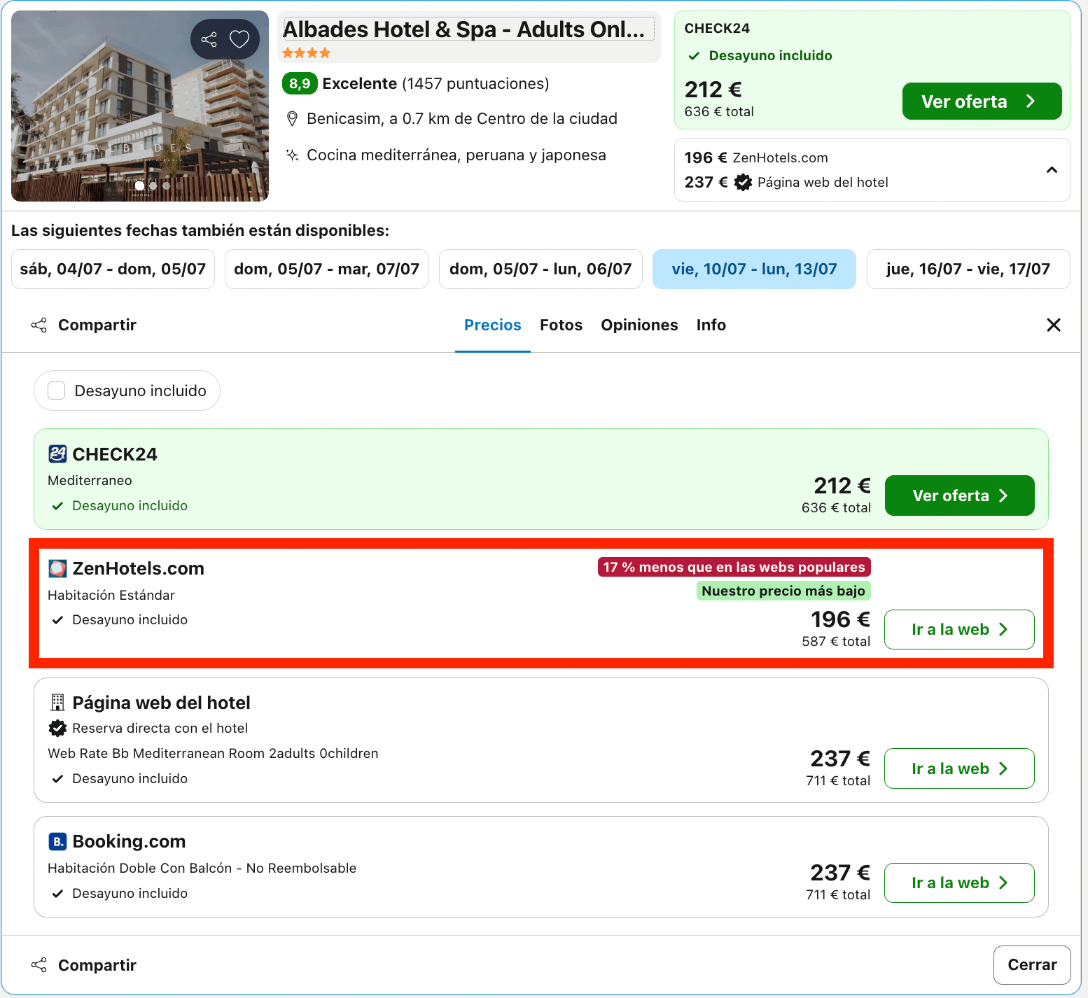 Hotel 4* solo adultos donde vivirás una experiencia sin igual desde 98€ p.p./noche