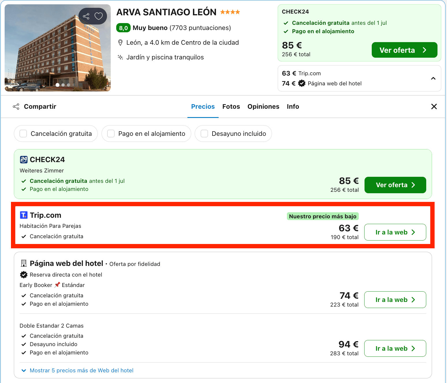 Oferta de última hora: hotel 4* en León desde 31€ p.p./noche