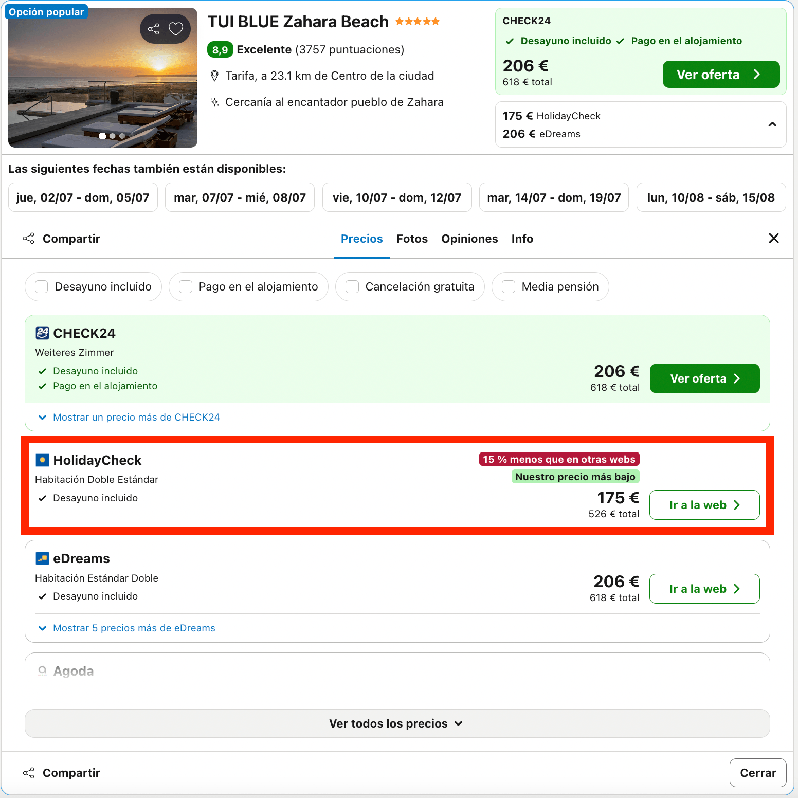 Hotel de lujo 5* frente al mar en Zahara de los Atunes desde 87€ p.p./noche