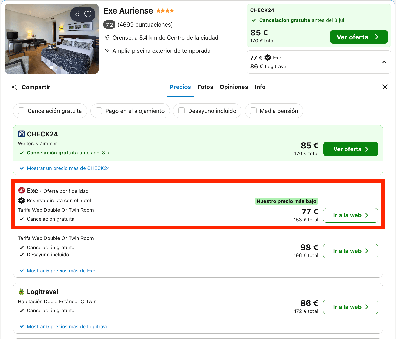 Fin de semana en Ourense: hotel 4* de diseño vanguardista desde 38€ p.p./noche