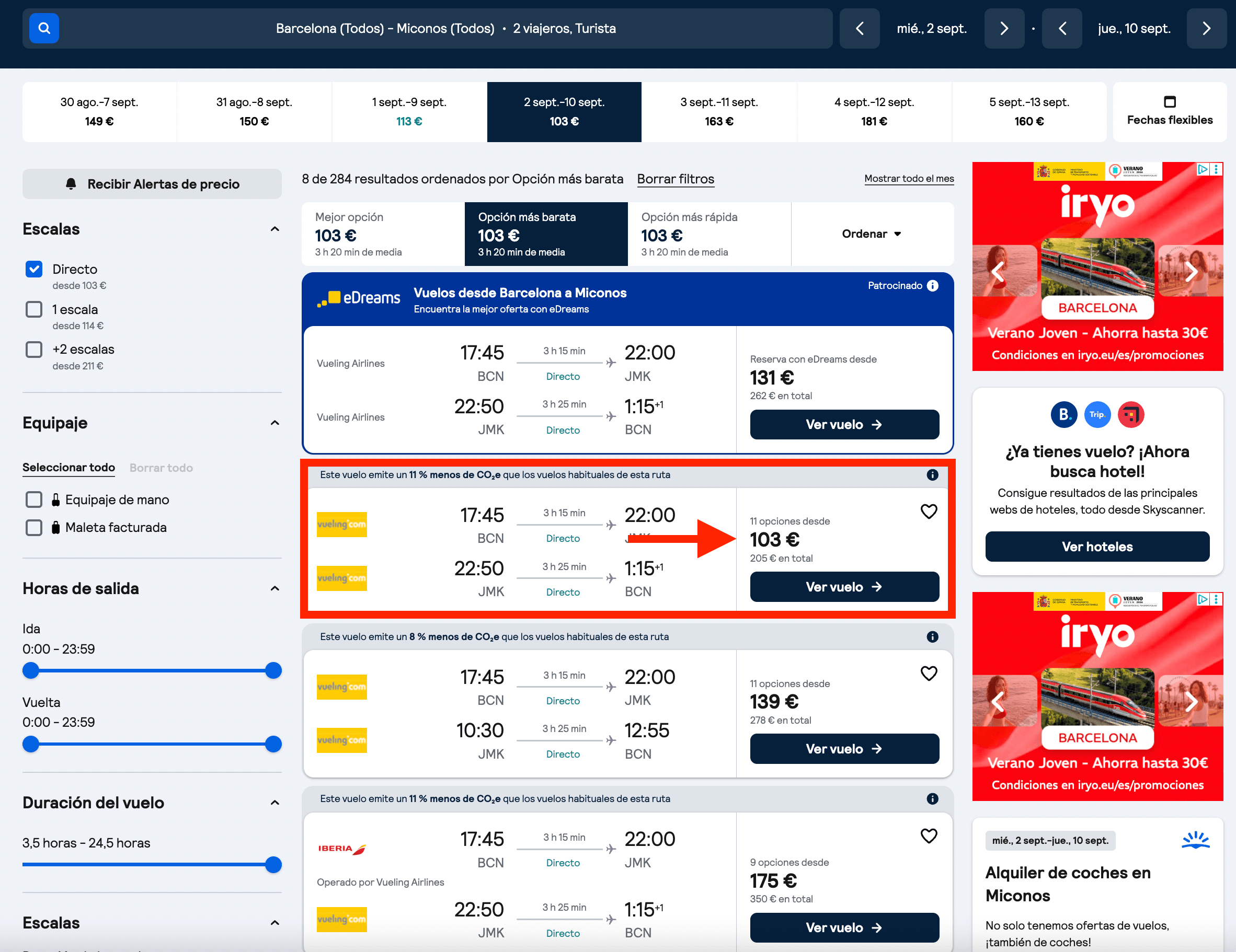 Verano en Mykonos: vuelos directos desde 103€ ida y vuelta