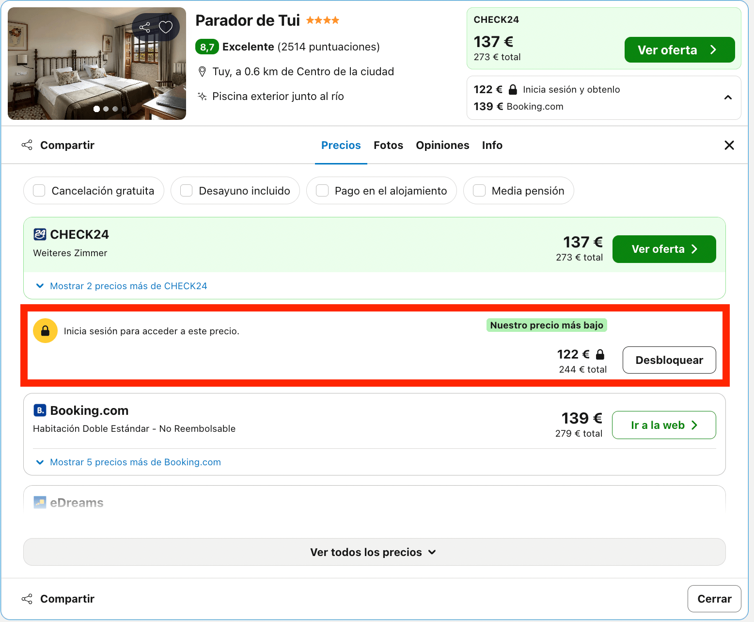 Parador ubicado en un pazo tradicional gallego en la frontera con Portugal desde 61€ p.p./noche