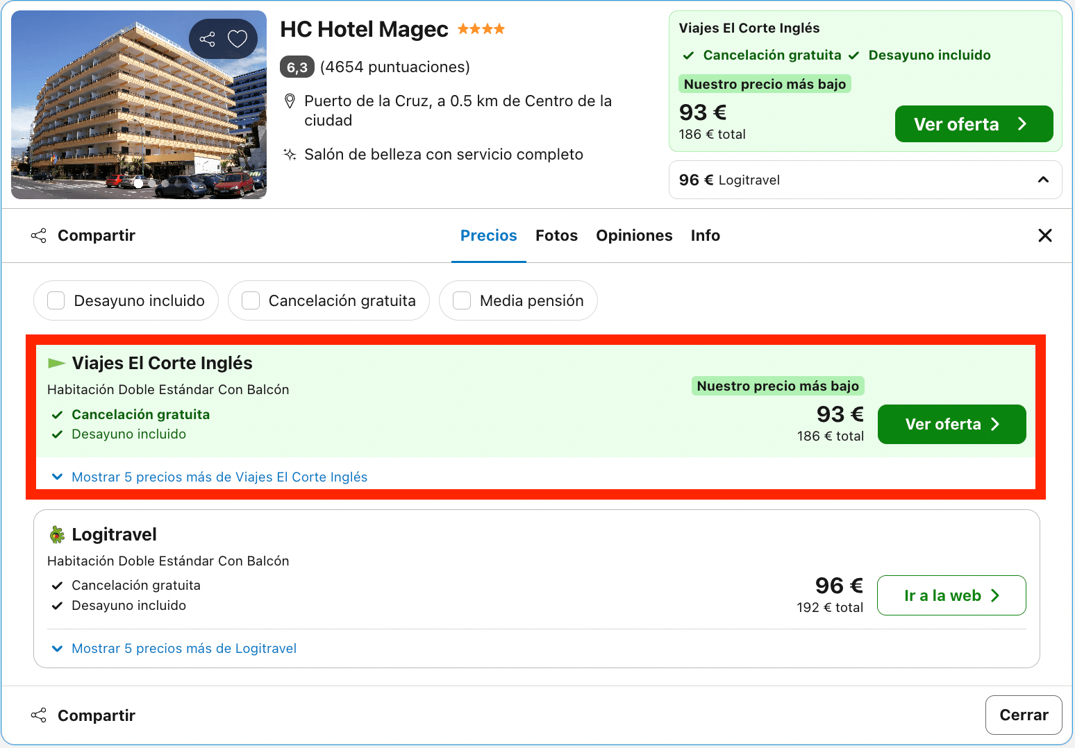 Fin de semana en Tenerife: hotel 4* con piscina desde 46€ p.p./noche