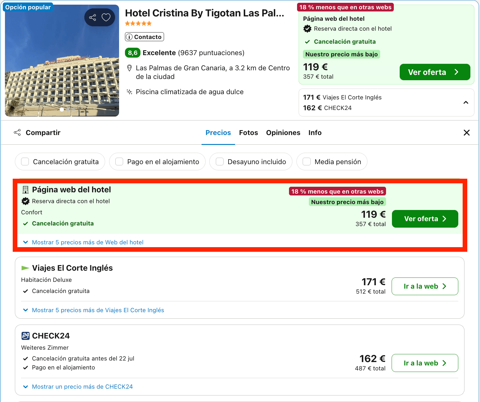 Impresionante hotel 4* solo para adultos en Las Palmas de Gran Canaria desde 59€ p.p./noche