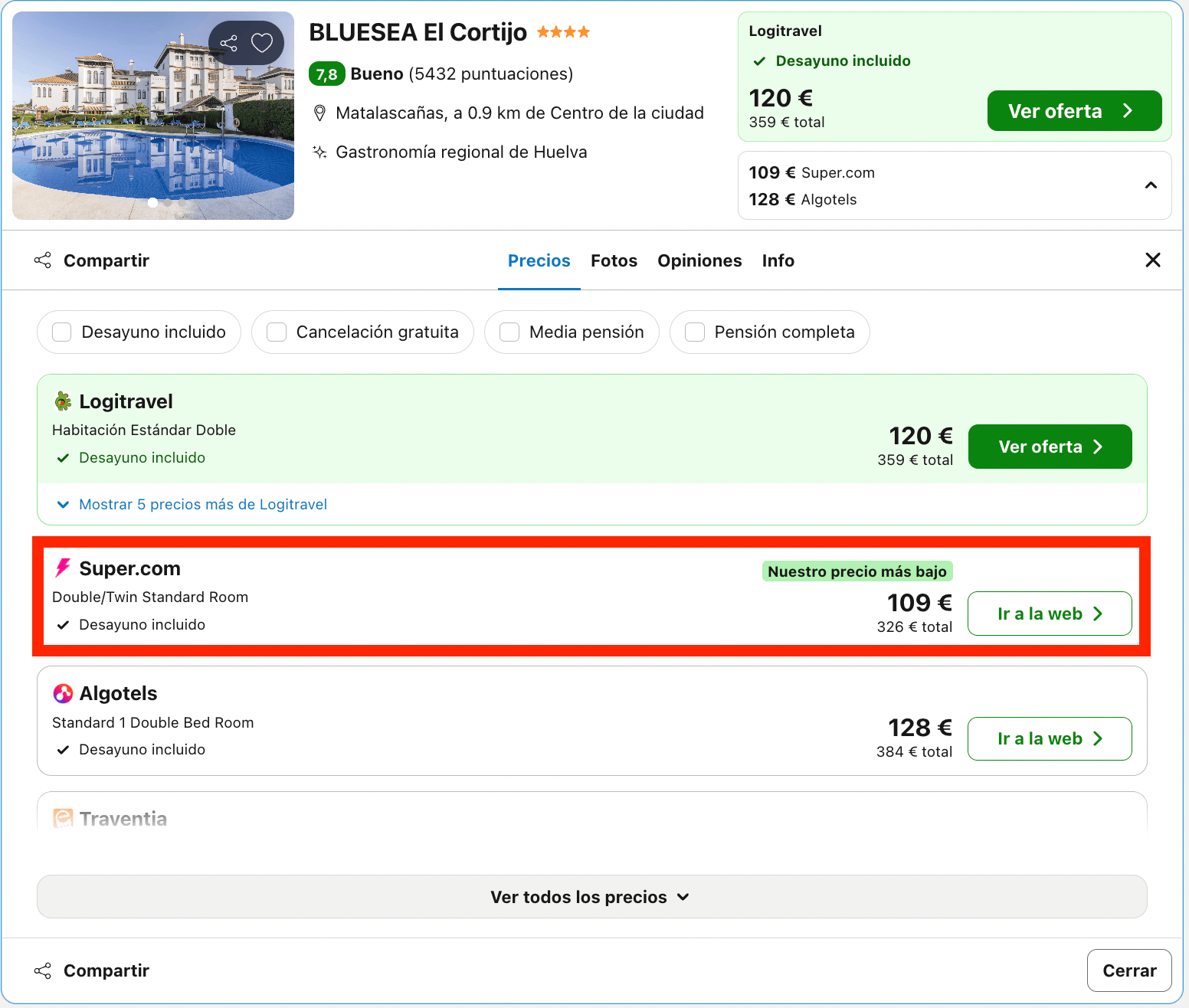 Última hora: hotel 4* en Matalascañas desde 54€ p.p./noche