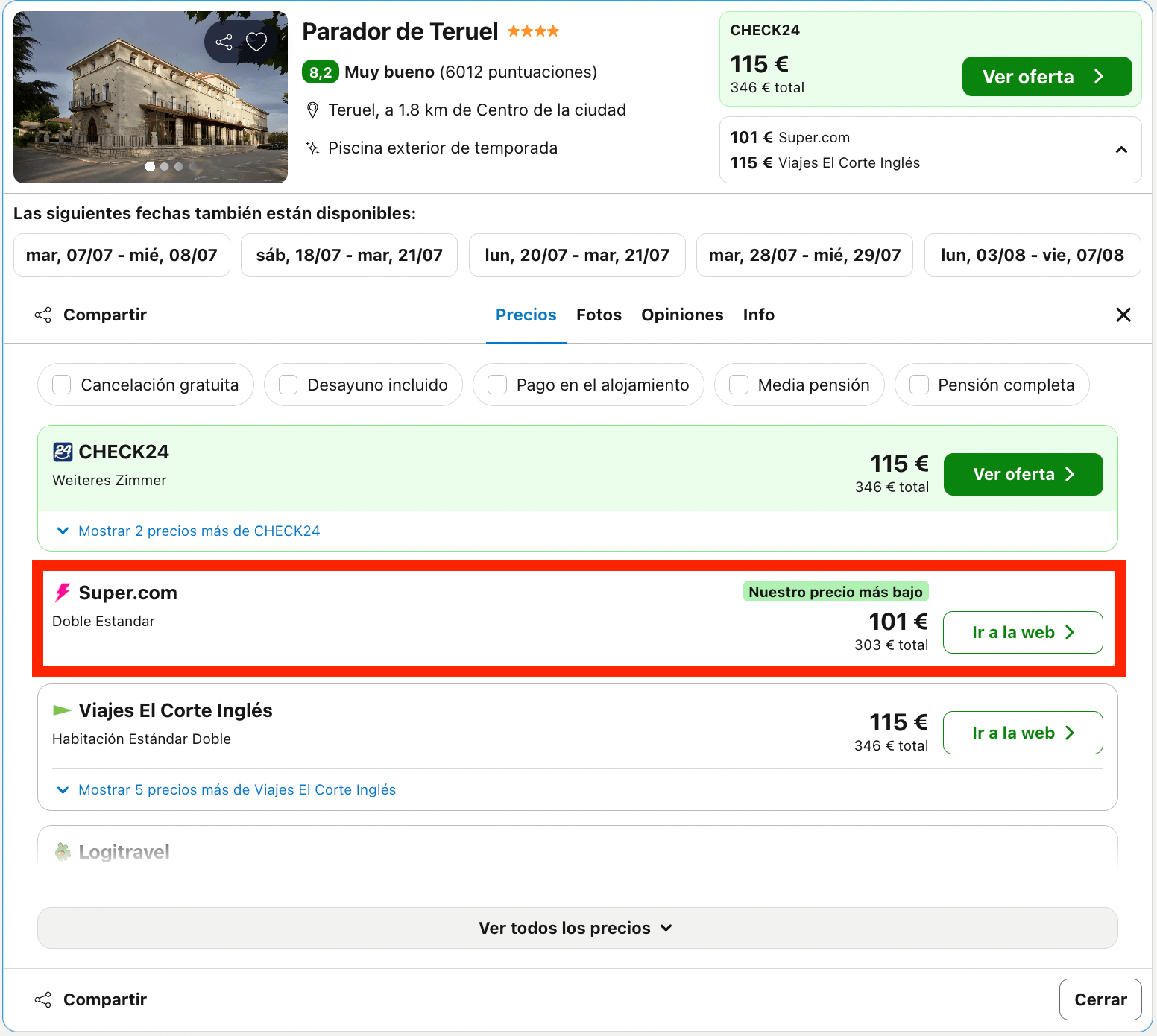 Impresionante Parador que es mitad castillo y mitad convento desde 50€ p.p./noche