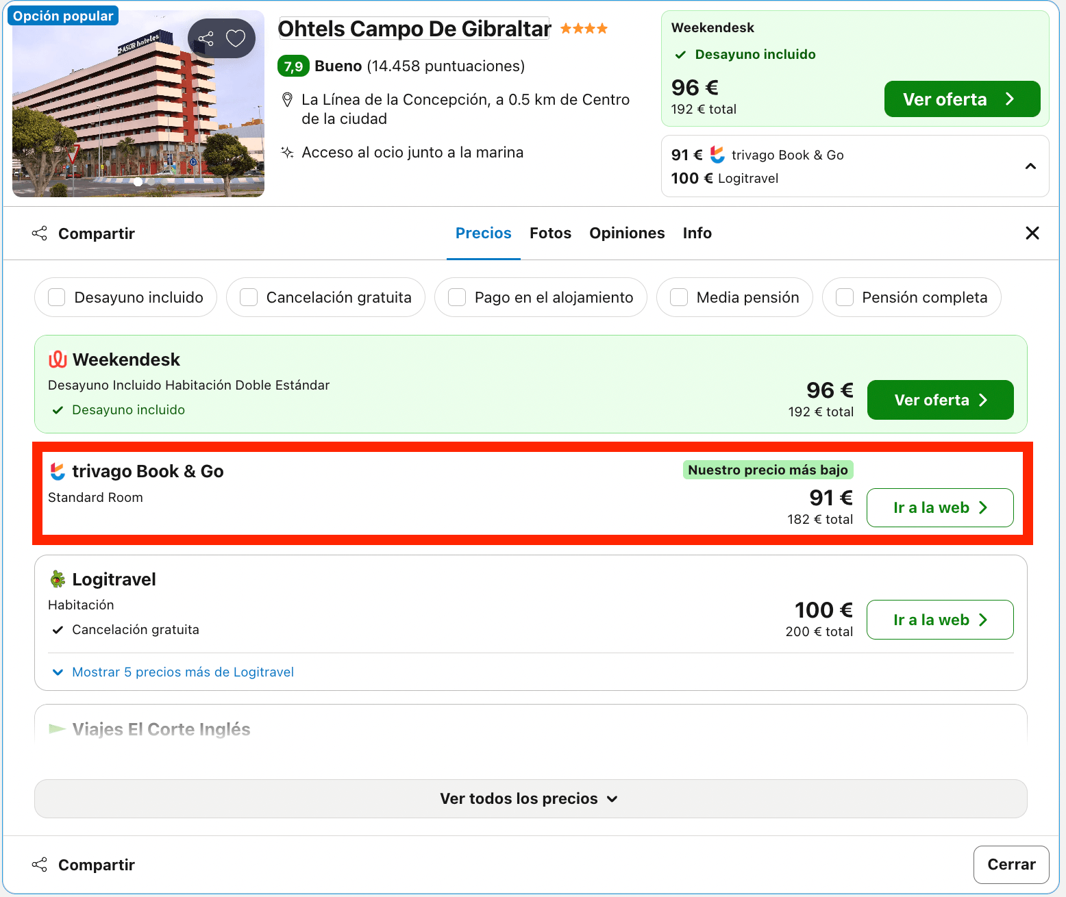 Fin de semana en el Campo de Gibraltar: hotel 4* con piscina y solárium desde 45€ p.p./noche