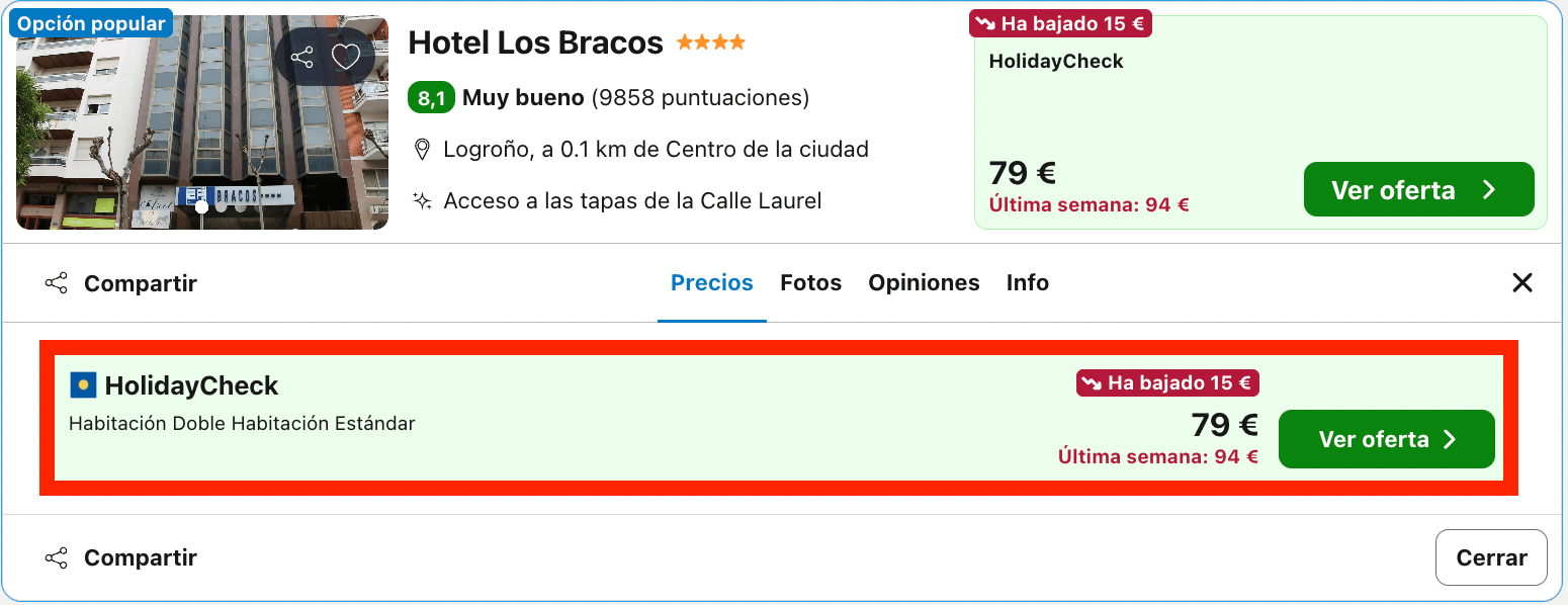 Última hora: hotel 4* en pleno casco histórico de Logroño desde 35€ p.p./noche