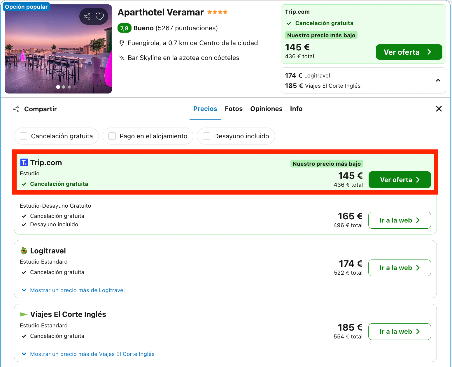 Fuengirola: aparthotel recomendado solo para adultos desde 72€ p.p./noche