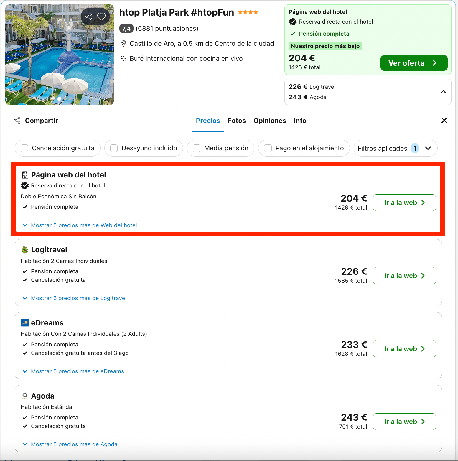 Vacaciones en la Costa Brava: 7 noches en un hotel 4* familiar con pensión completa desde 713€ p.p.