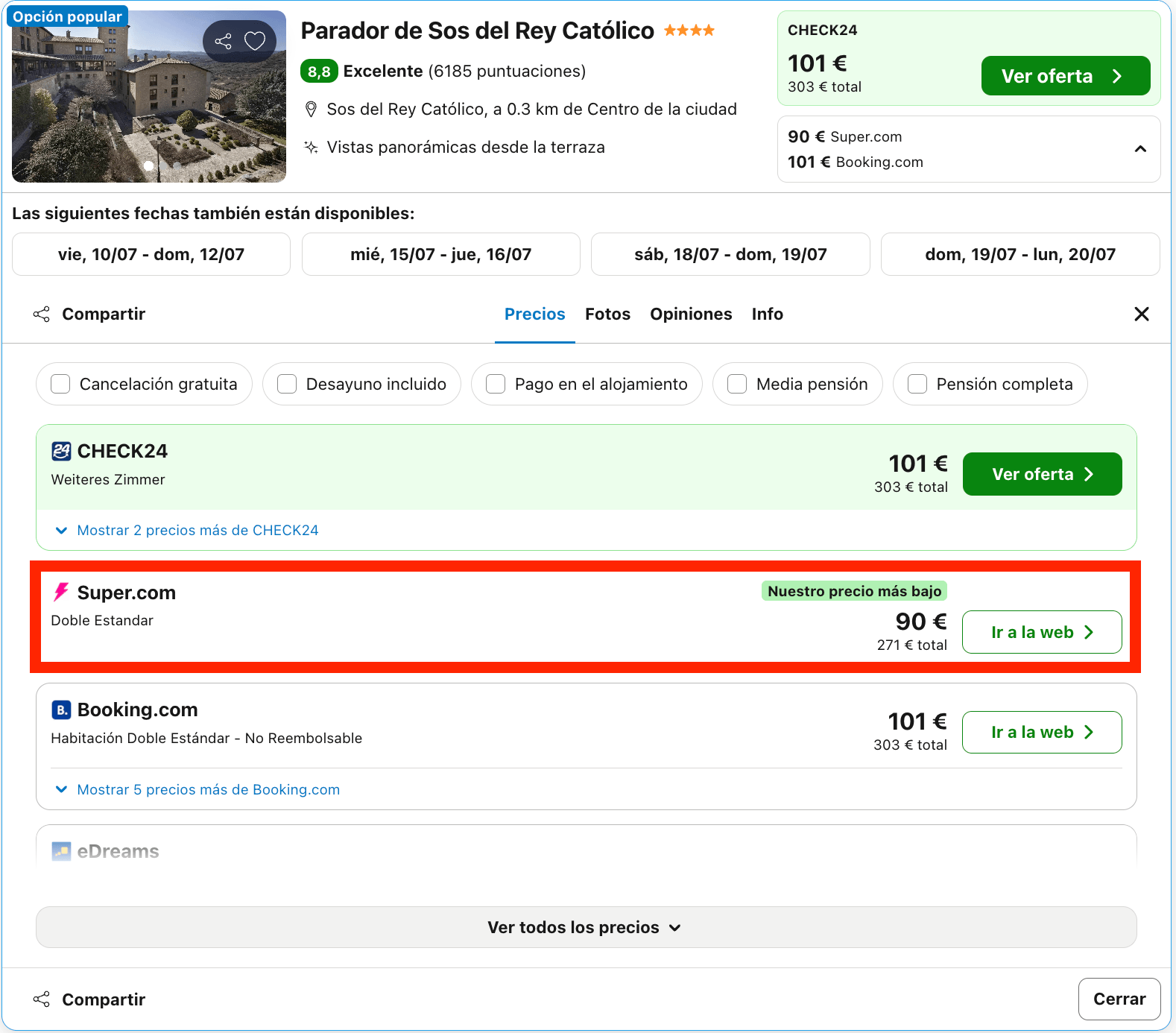 Parador ideal para amantes de la naturaleza y el senderismo desde 45€ p.p./noche