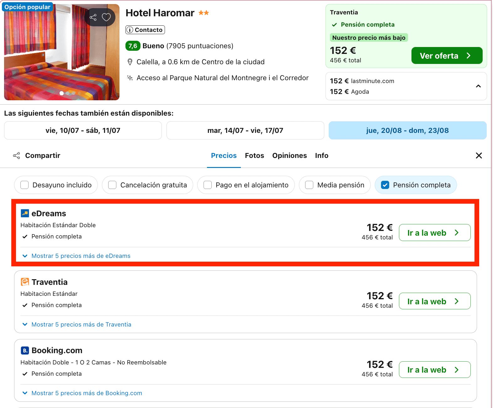 Hotel en primera línea de playa con todas las comidas incluidas desde 76€ p.p./noche