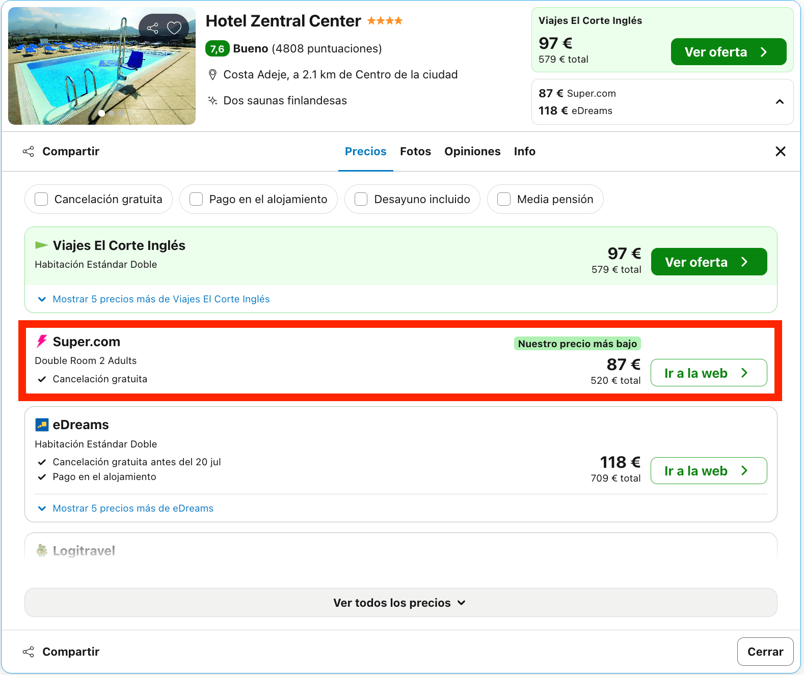 Verano en Costa Adeje: hotel 4* solo para adultos desde 43€ p.p./noche