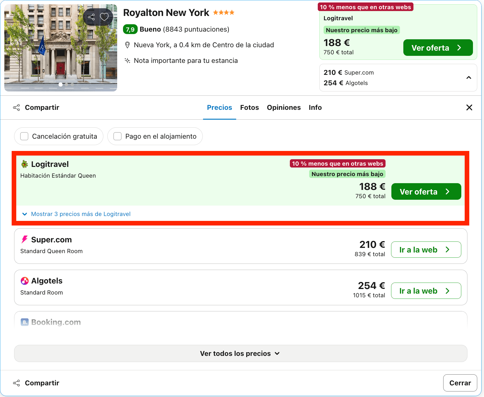 Nueva York: hotel 4* en Times Square desde 94€ p.p./noche