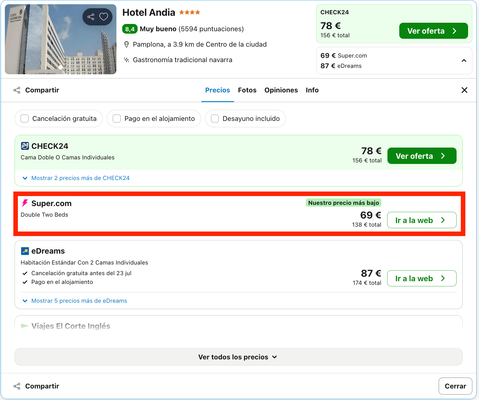 Fin de semana en Pamplona: hotel 4* desde 34€ p.p./noche