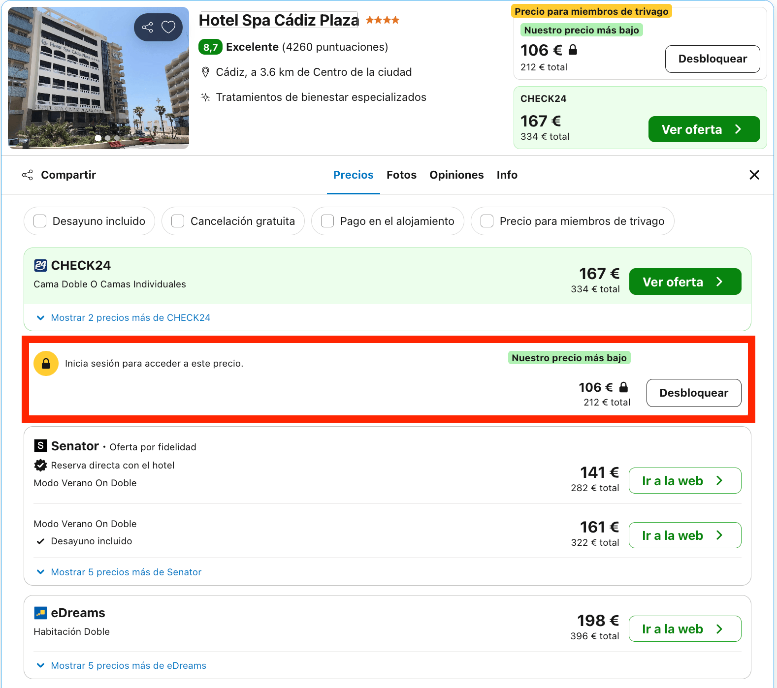 Fin de semana en Cádiz: hotel 4* con spa a pie de playa desde 53€ p.p./noche