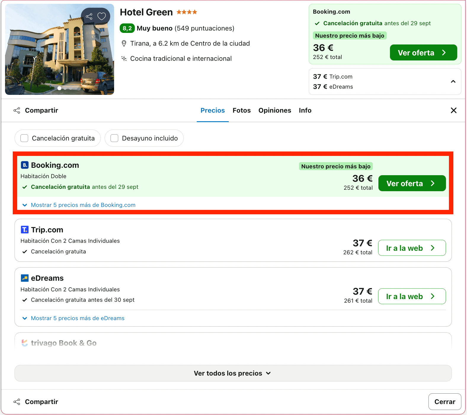 Vuelos a Tirana (Albania) + 7 noches en un hotel 4* desde 180€ p.p.