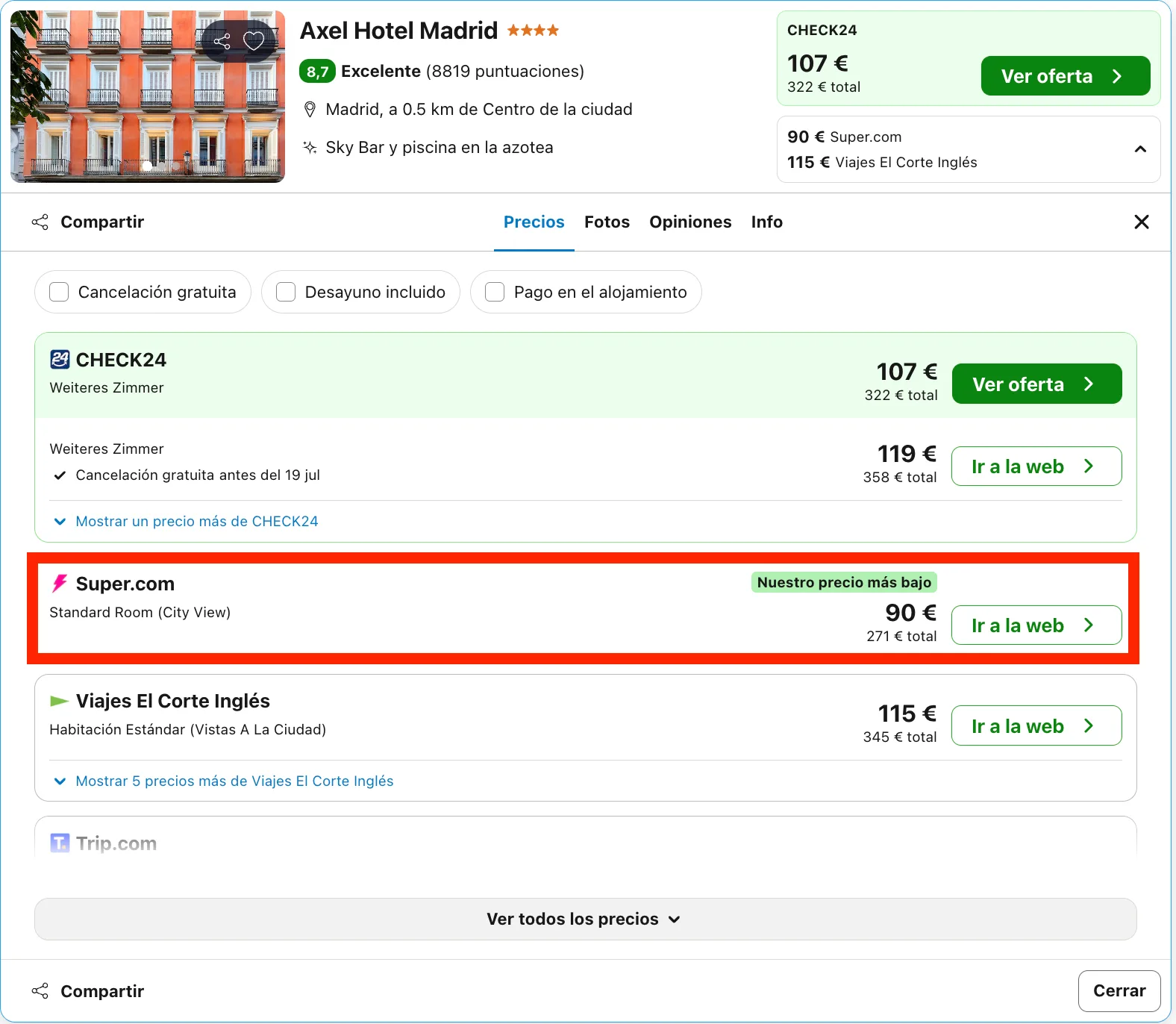 Madrid: hotel 4* en un palacete con esencia castiza solo para adultos desde 45€ p.p./noche