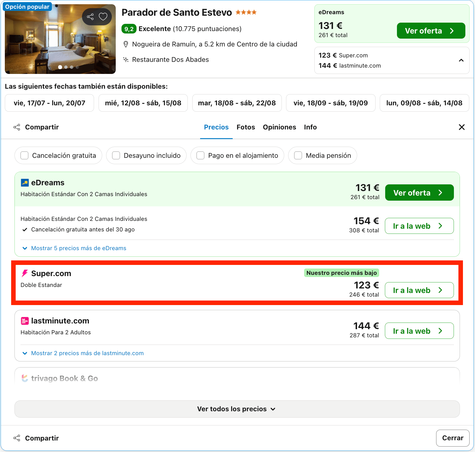 Encantador Parador en el corazón de la Ribeira Sacra desde 61€ p.p./noche