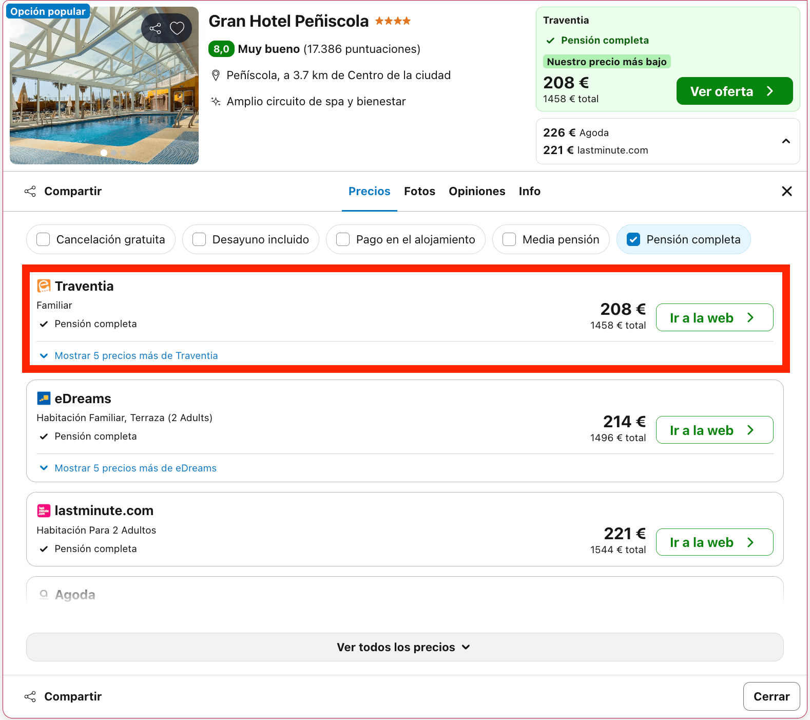 Vacaciones en Peñíscola: 7 noches en un hotel 4* a pie de playa con pensión completa desde 729€ p.p.