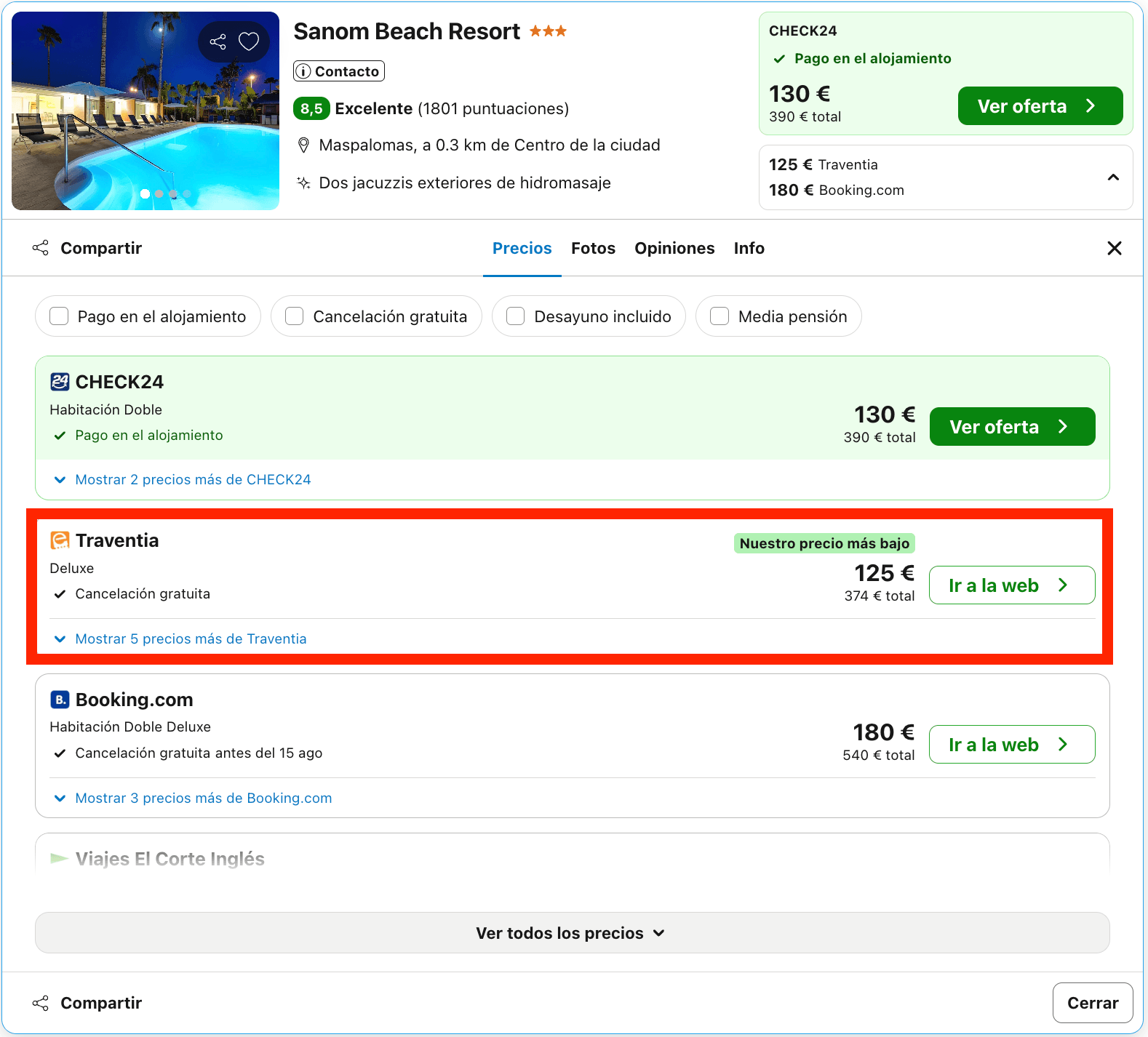 Hotel 4* ideal solo para adultos en Maspalomas desde 62€ p.p./noche
