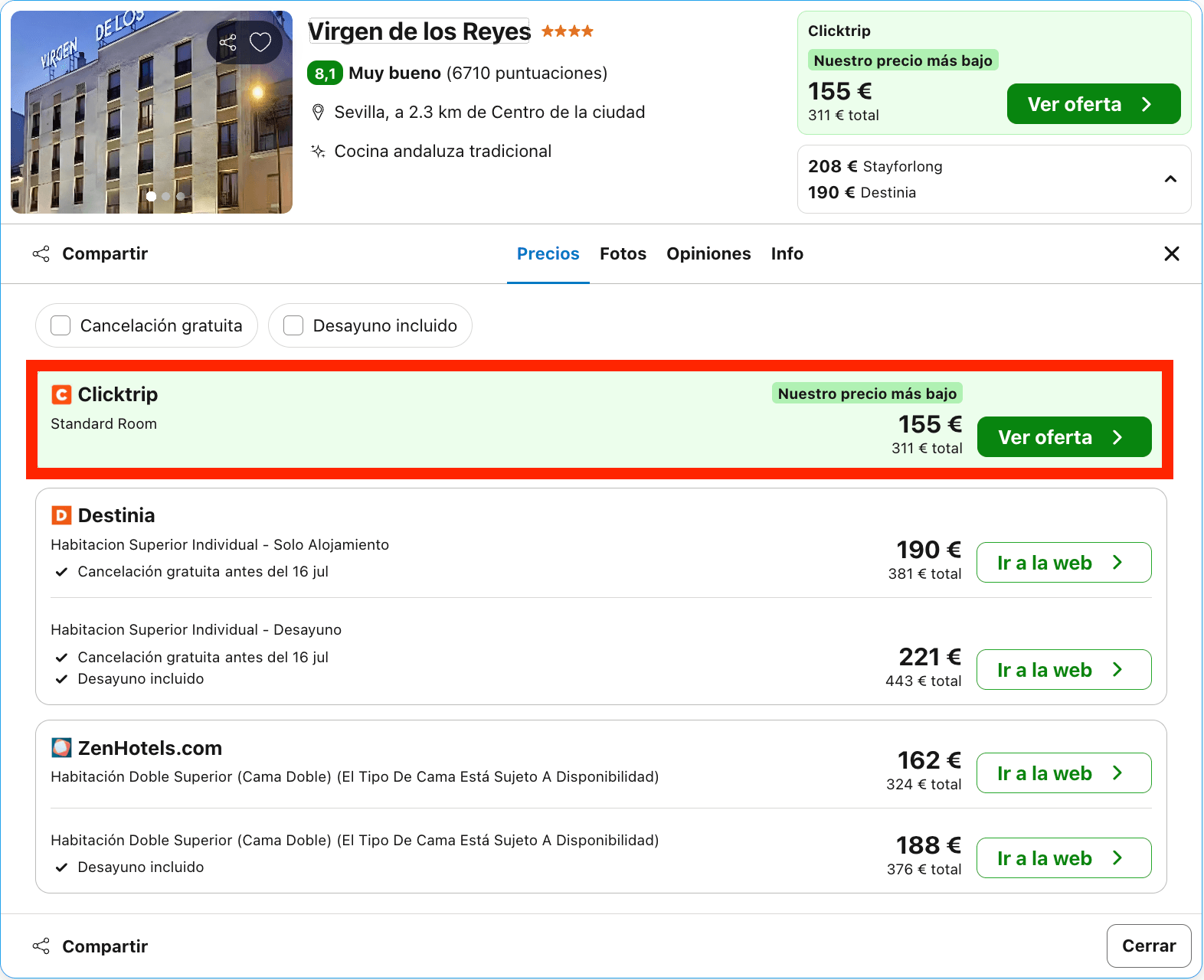 Fin de semana en Sevilla: hotel 4* desde 77€ p.p./noche