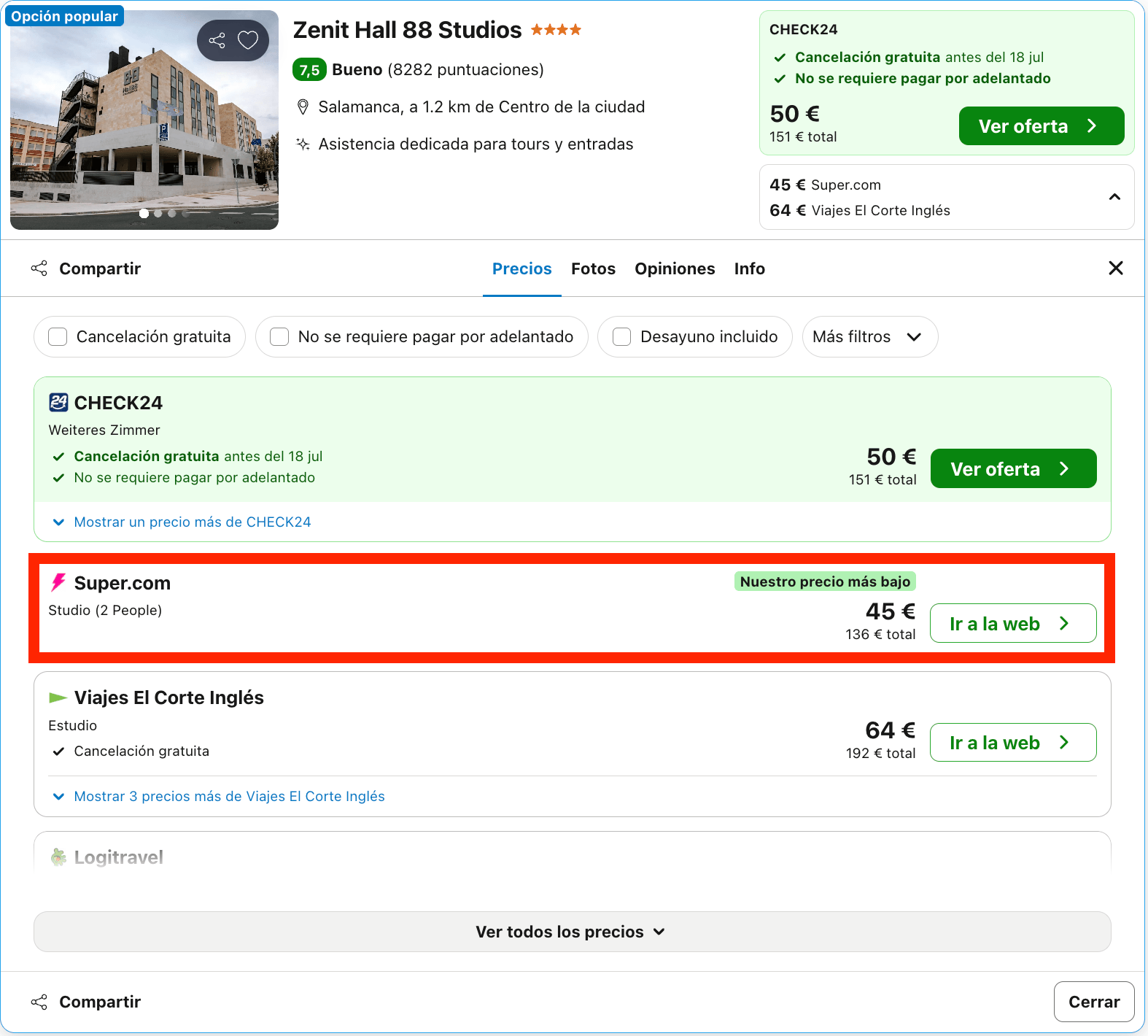 Última hora: hotel 4* en Salamanca desde 22€ p.p./noche