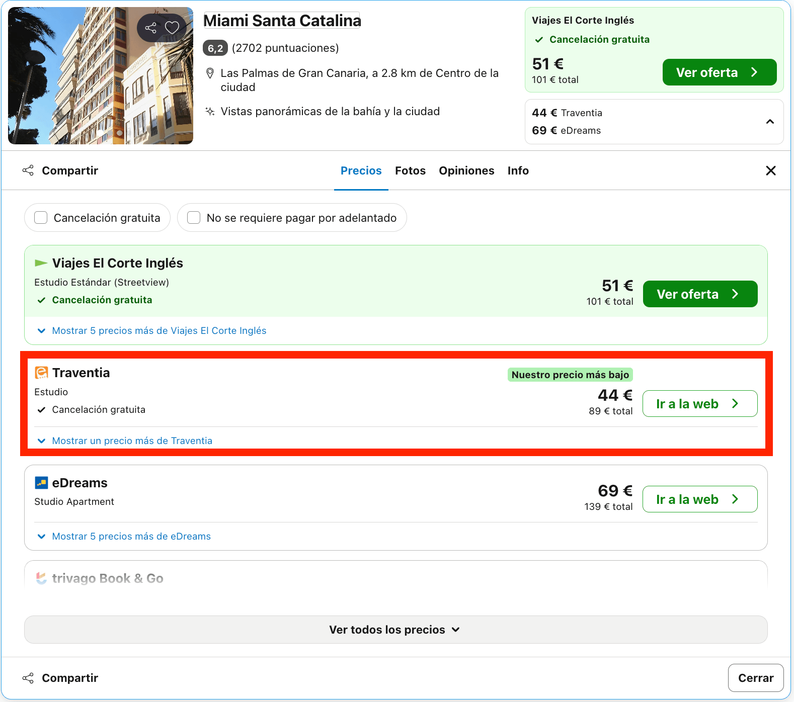 Fin de semana en Las Palmas: hotel con vistas a la playa desde 22€ p.p./noche