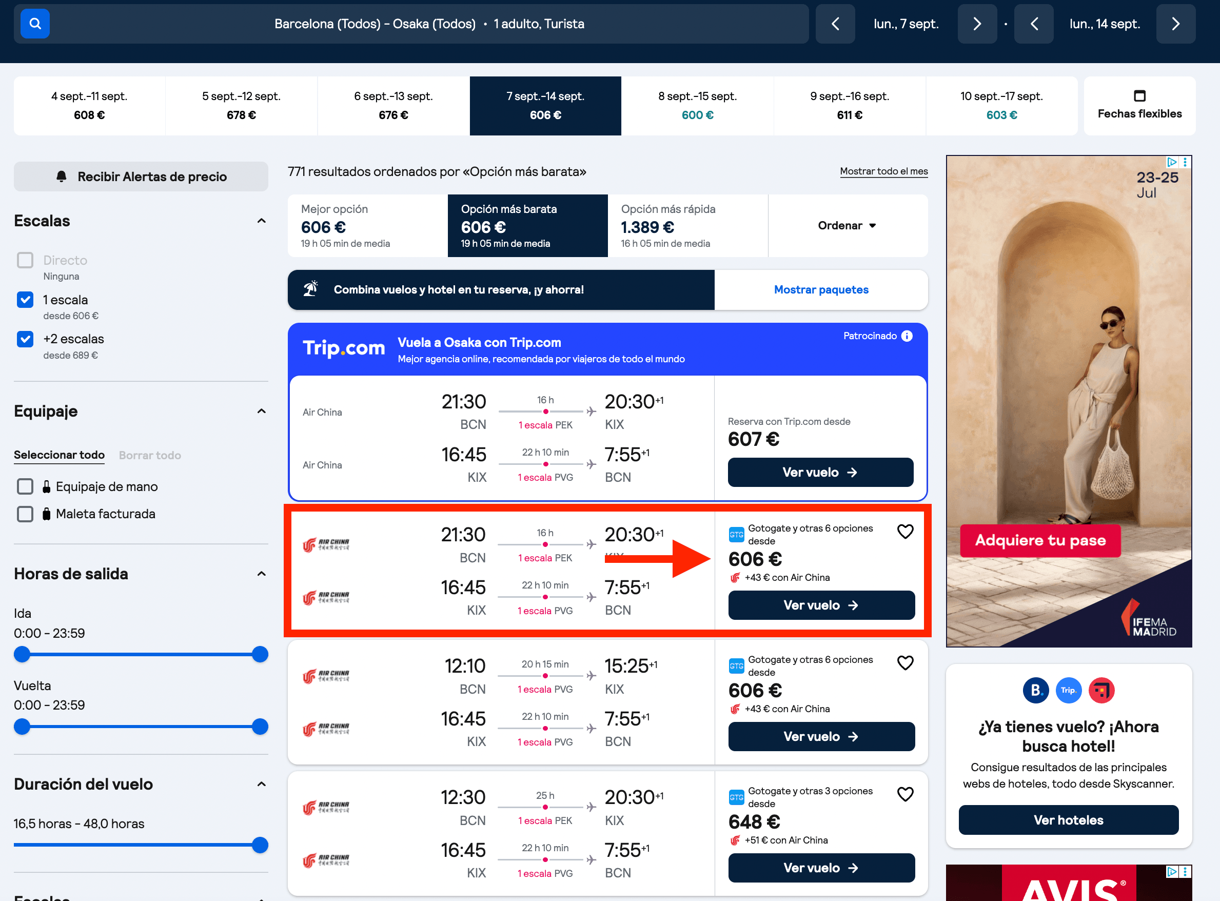 Vuelos a Osaka (Japón) desde 606€ ida y vuelta