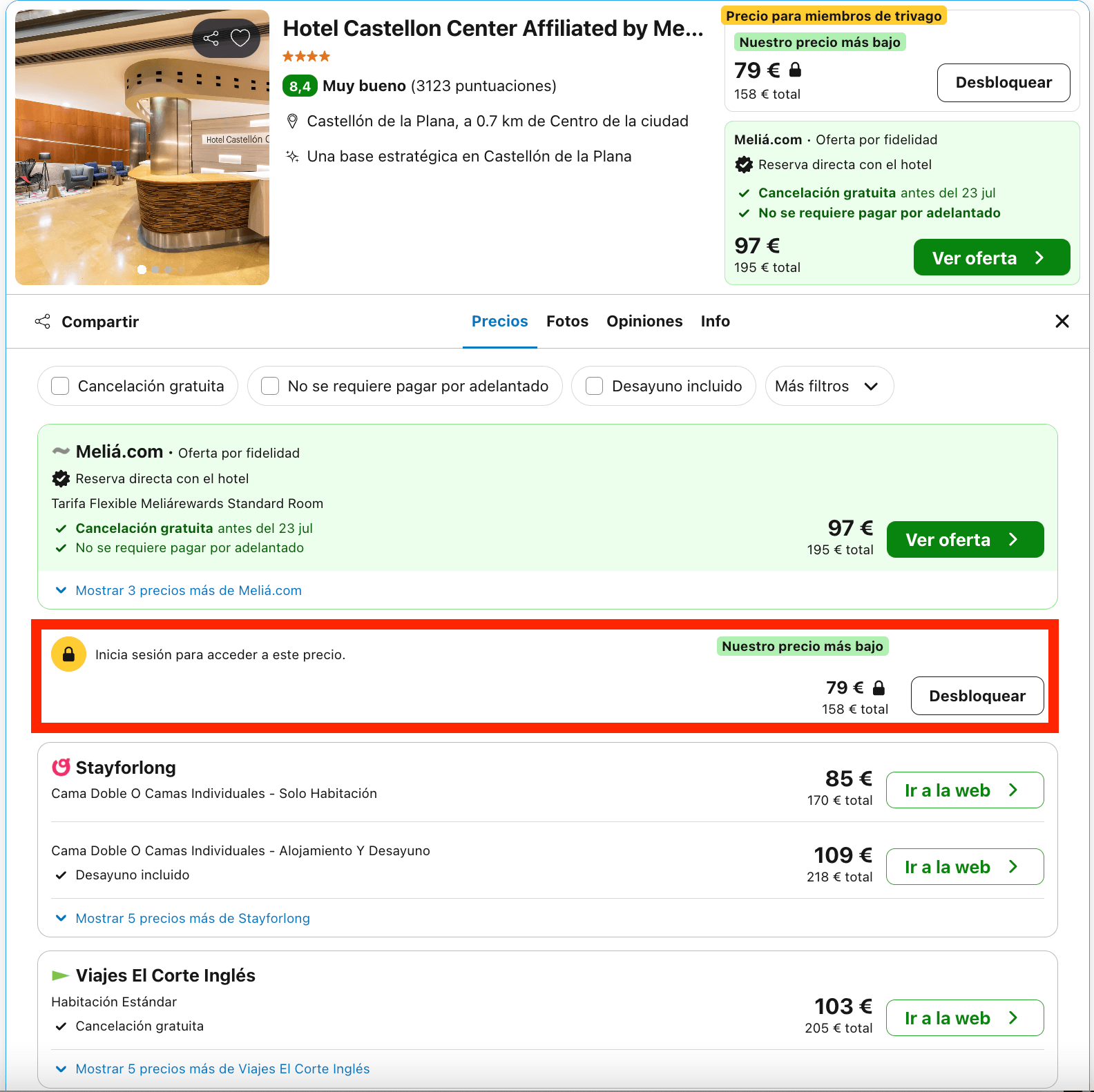 Fin de semana en Castellón: hotel 4* by Meliá en el centro desde 39€ p.p./noche