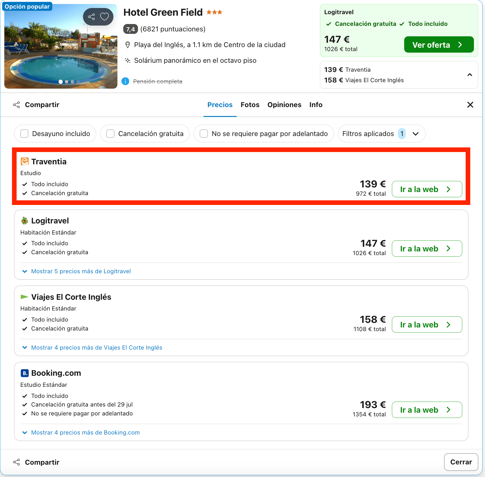 Vacaciones en Playa del Inglés: 7 noches en un acogedor aparthotel desde 486€ p.p.