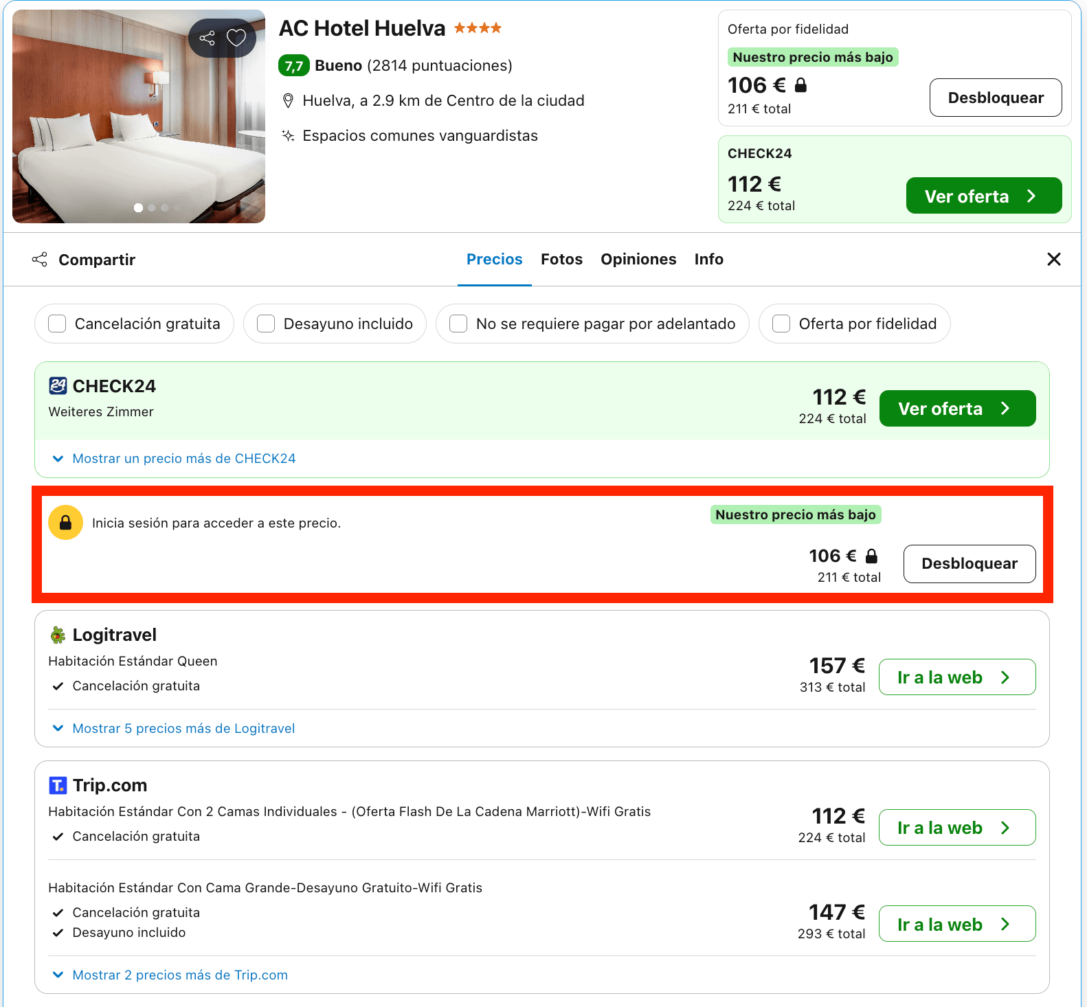 Fin de semana en Huelva: hotel 4* by Marriott de estilo vanguardista desde 53€ p.p./noche