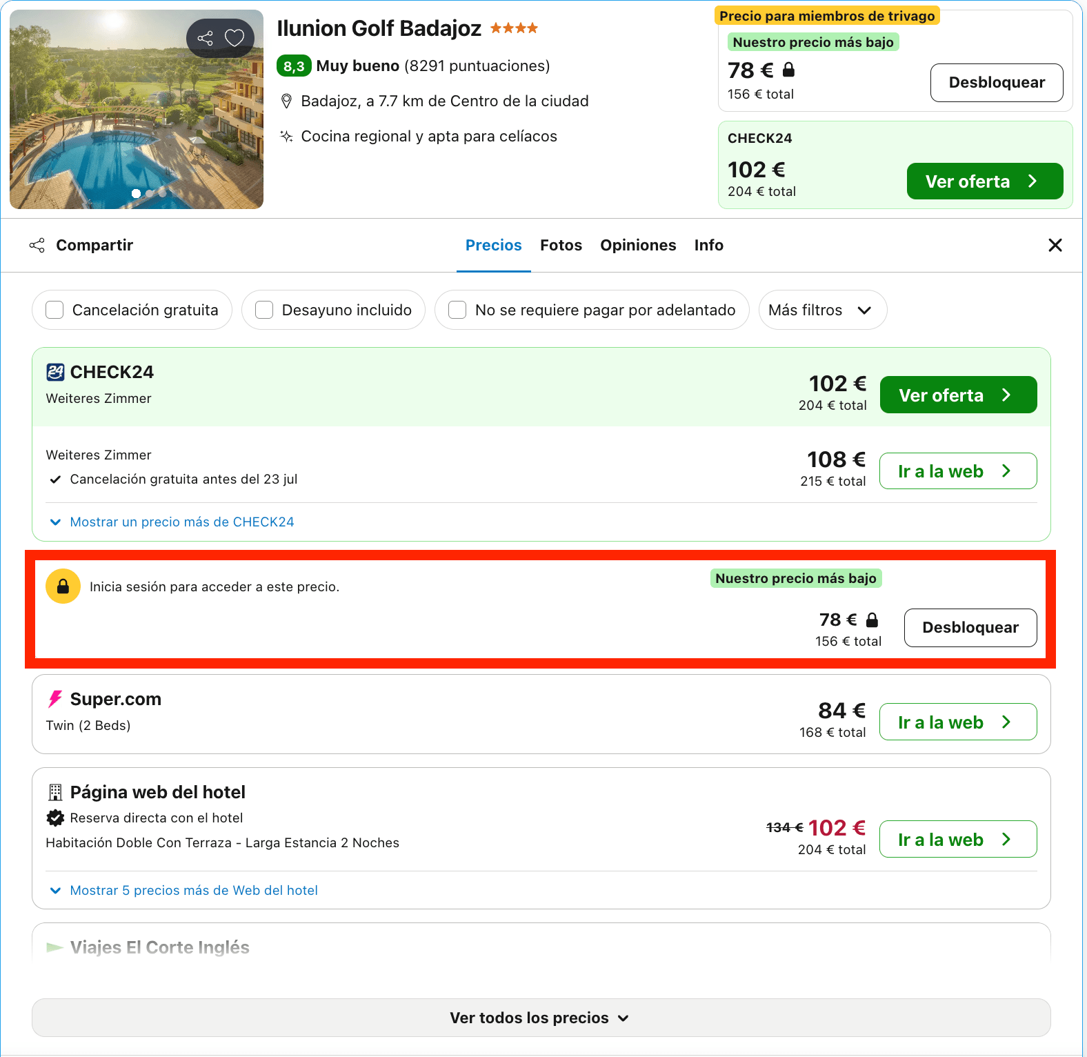 Última hora: hotel 4* en Badajoz frente a un campo de golf desde 39€ p.p./noche