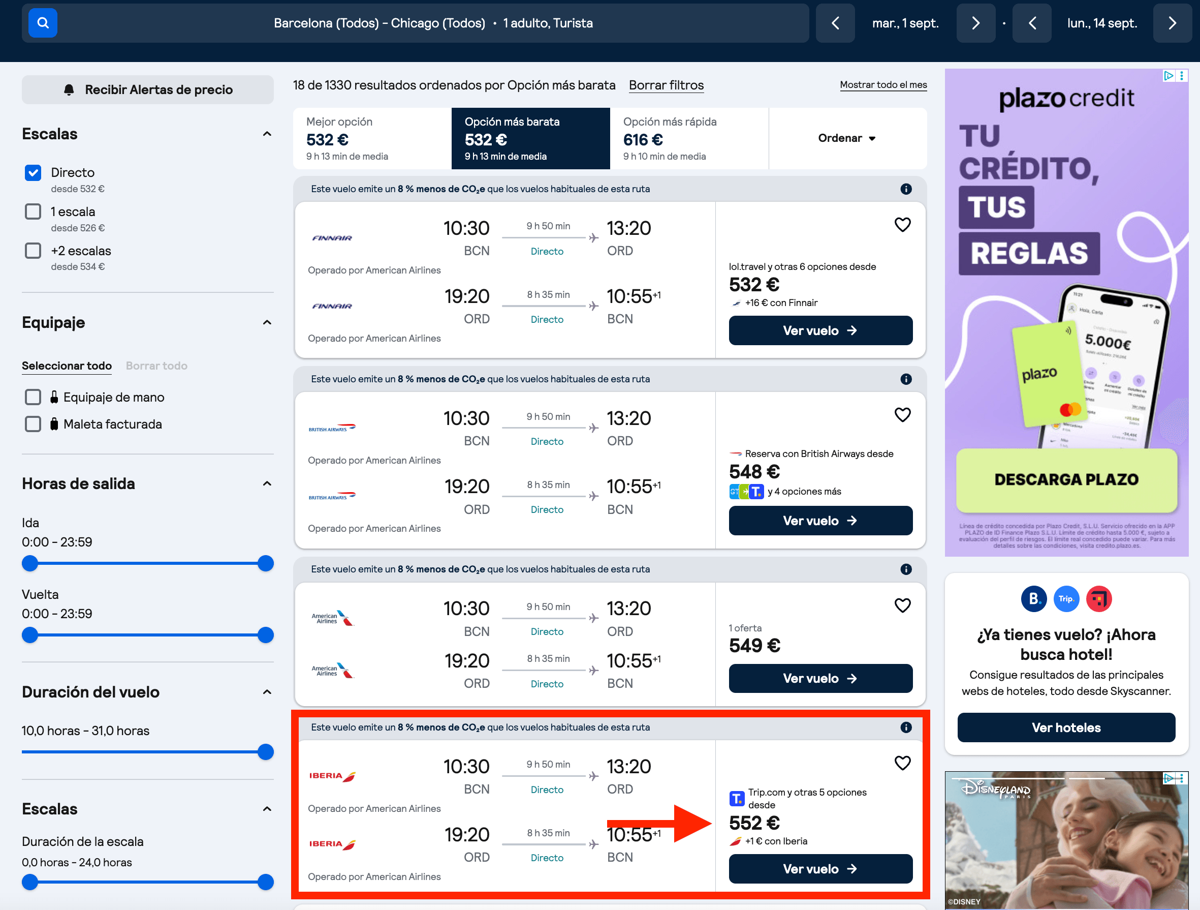 Vuelos directos a Chicago con Iberia desde 552€ ida y vuelta