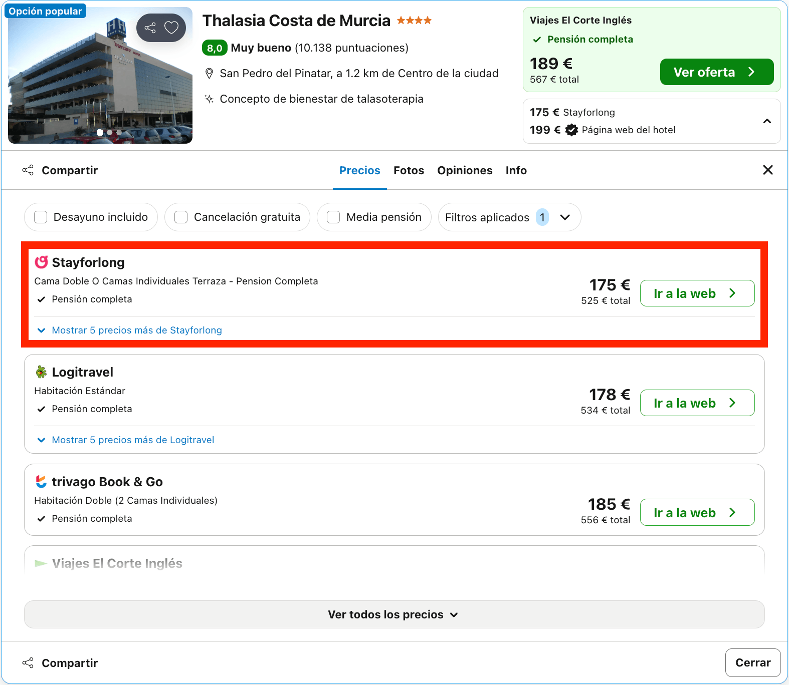 Agosto en la Costa de Murcia: hotel 4* con todas las comidas incluidas desde 87€ p.p./noche