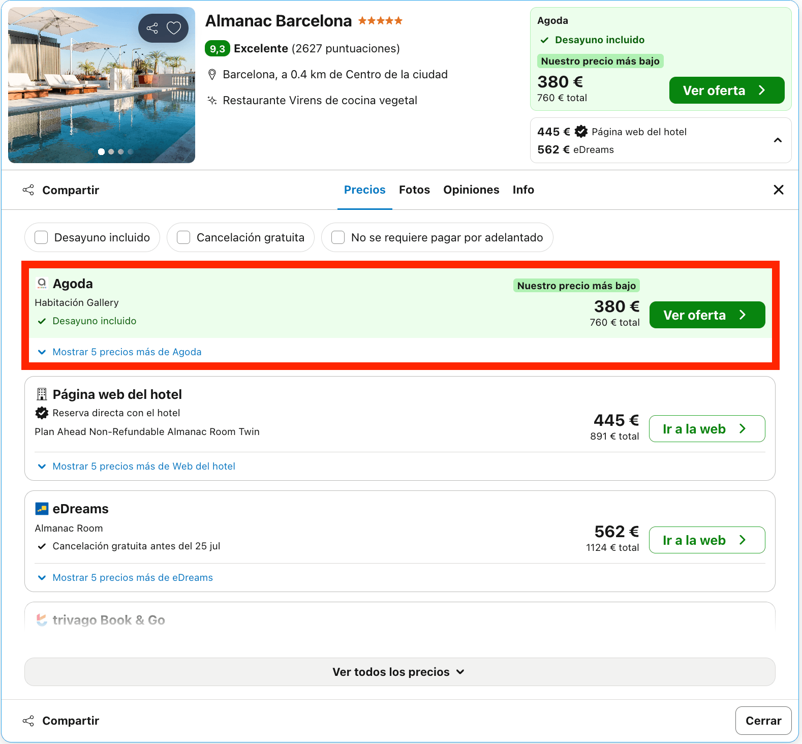 Verano de lujo en Barcelona: impresionante hotel 5* en el centro desde 190€ p.p./noche