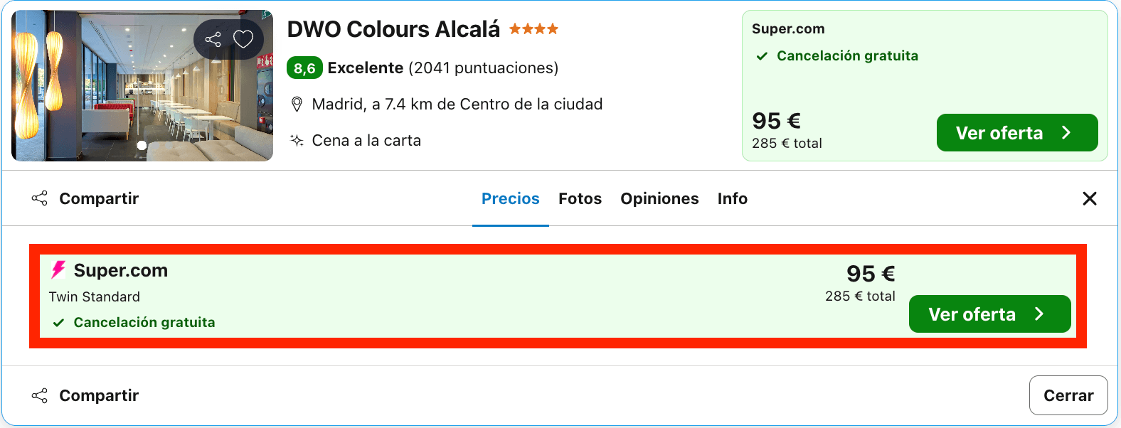 Última hora: hotel 4* en Madrid de estilo vanguardista desde 47€ p.p./noche