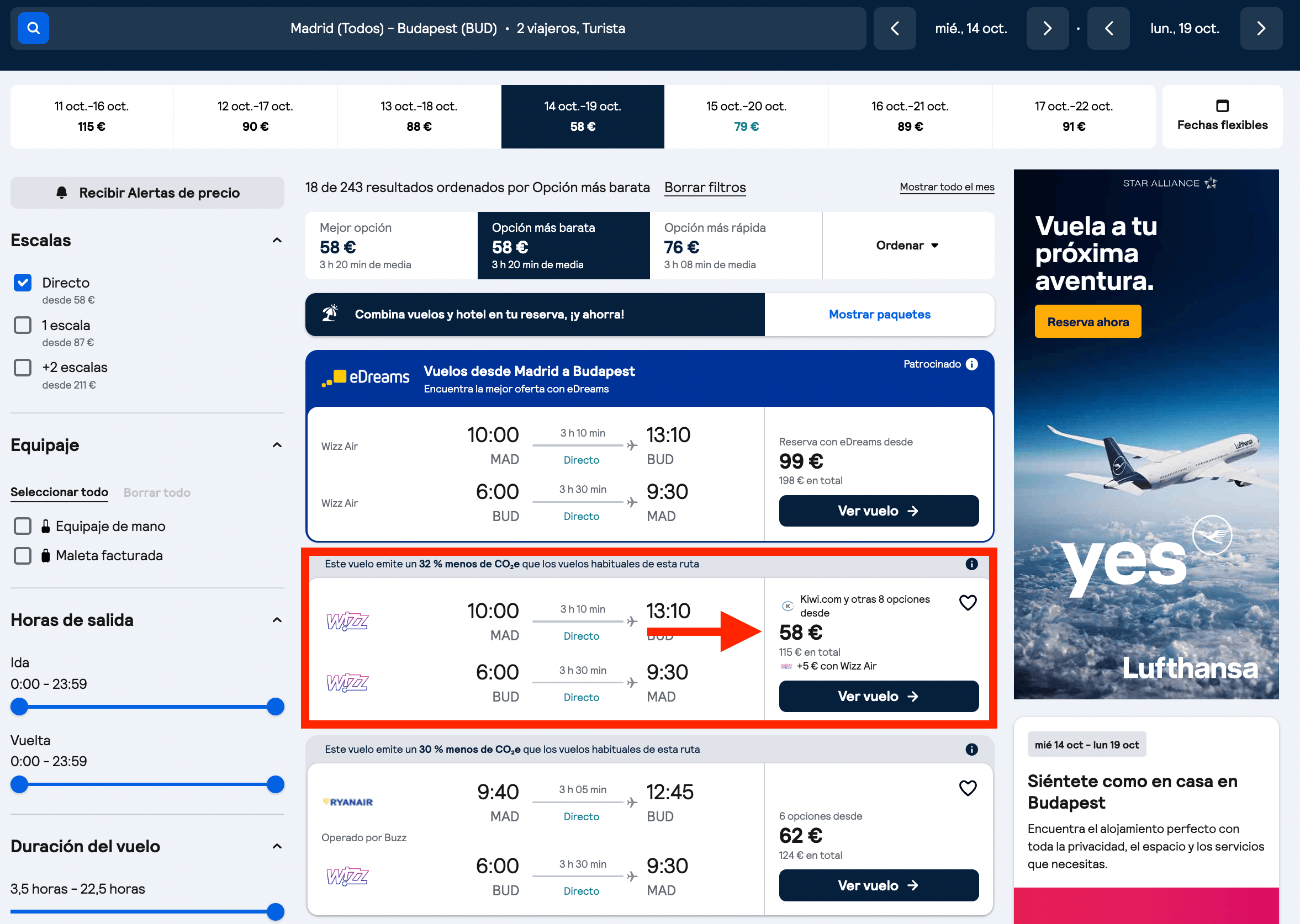 Budapest: 5 noches en un hotel 4* con vuelos incluidos desde 237€ p.p.