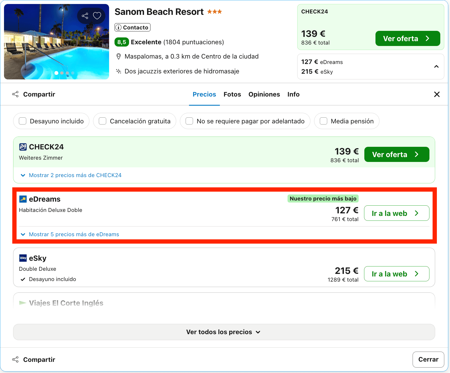 Increíble resort 4* solo para adultos en Maspalomas desde 63€ p.p./noche