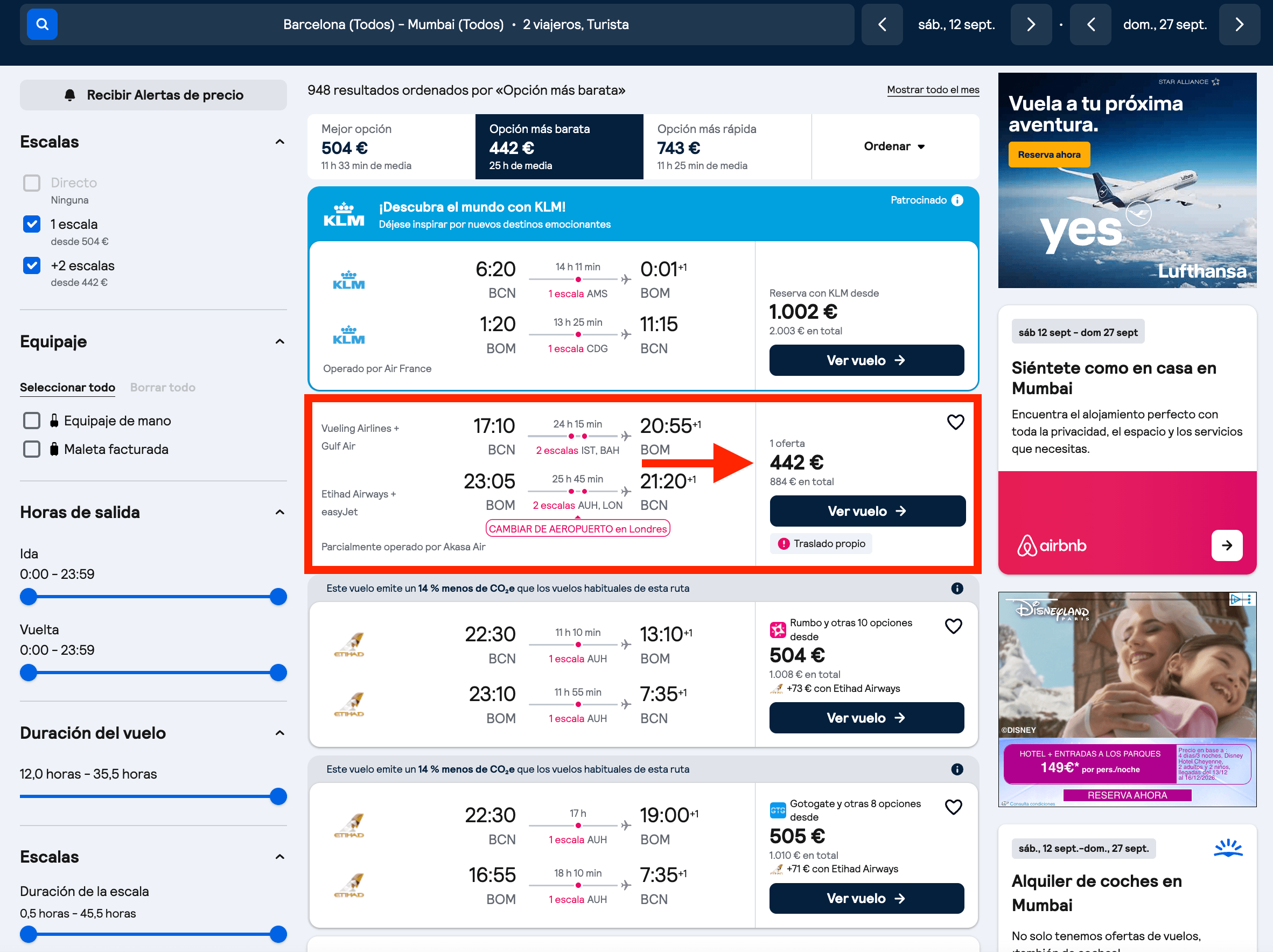 Vuelos a India desde 442€ ida y vuelta
