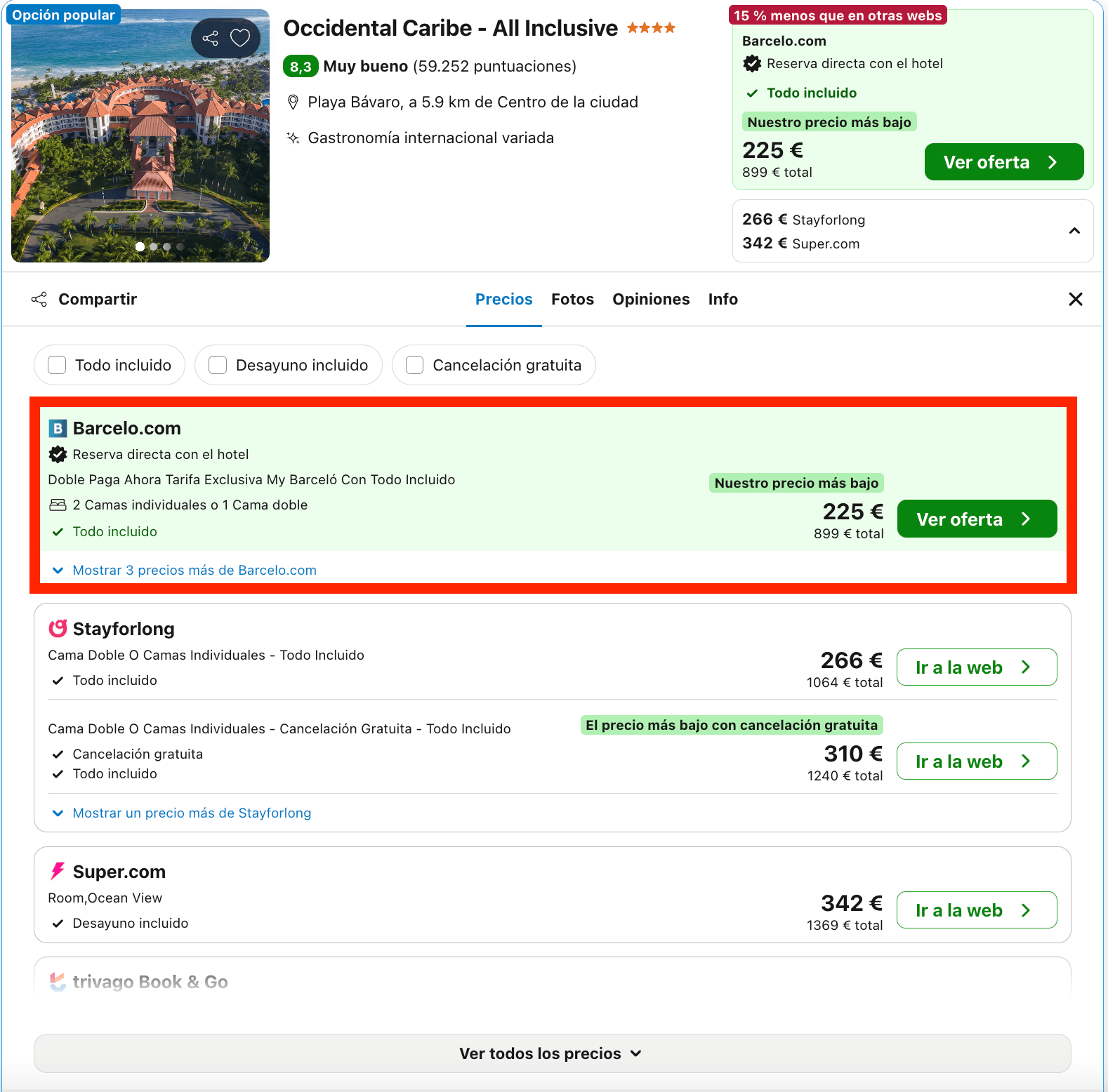Verano en Punta Cana: vuelos directos + 4 noches en un resort by Barceló 4* con todo incluido desde 1054€ p.p.