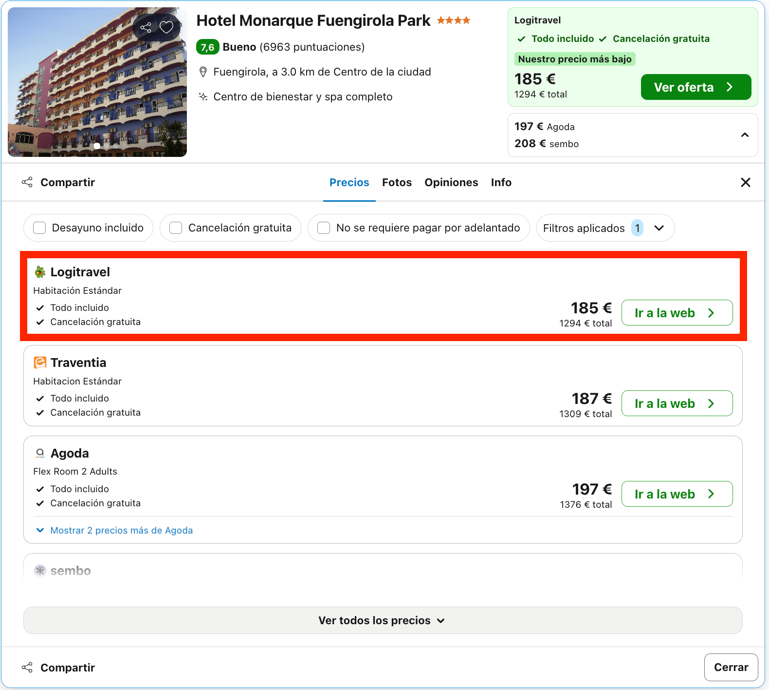 Verano en la Costa del Sol: 7 noches en un hotel 4* de Fuengirola con pensión completa desde 647€ p.p.