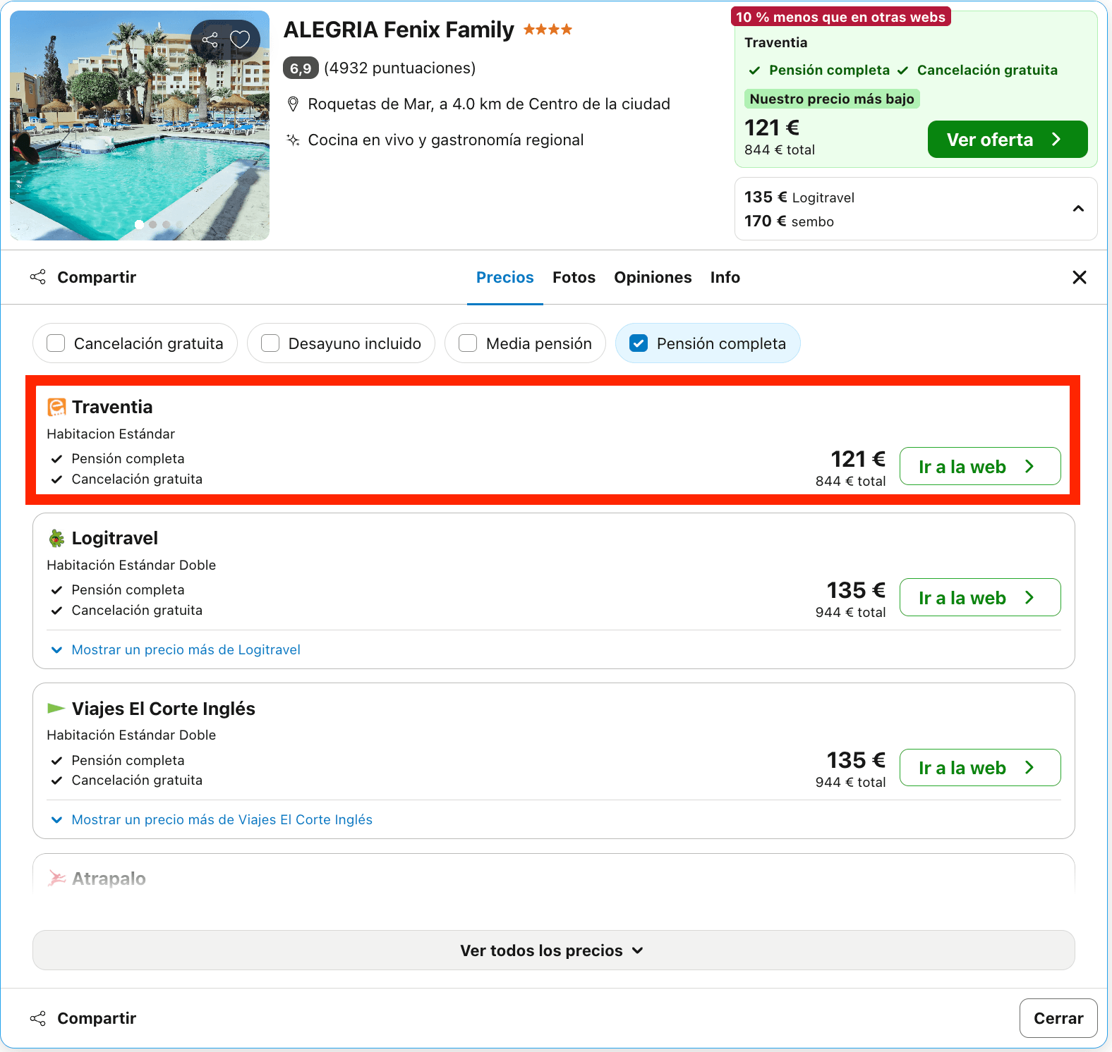 Vacaciones de verano en Roquetas de Mar: 7 noches en un hotel 4* con pensión completa desde 422€ p.p.