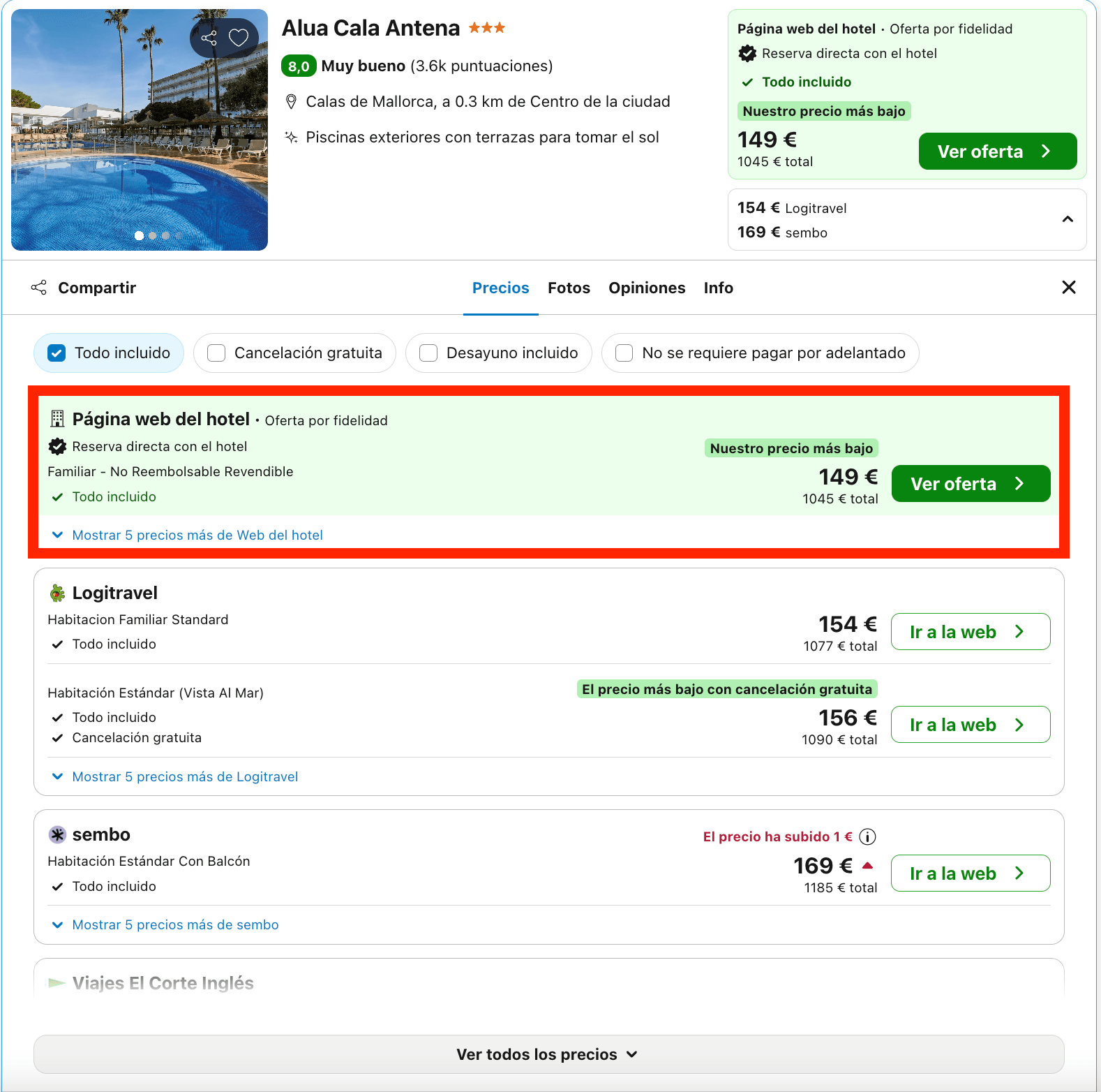 Vacaciones en Calas de Mallorca: 7 noches en un hotel con todo incluido desde 522€ p.p.