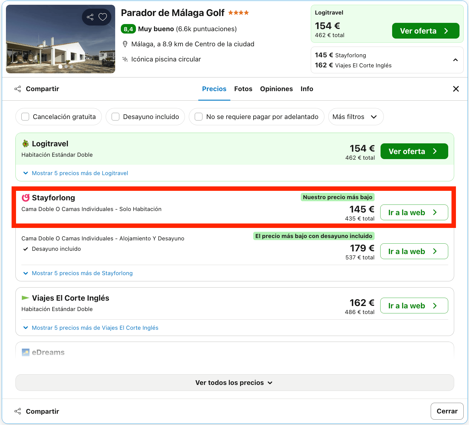 Parador ideal para los amantes del golf con acceso directo a una playa de arena blanca desde 72€ p.p./noche